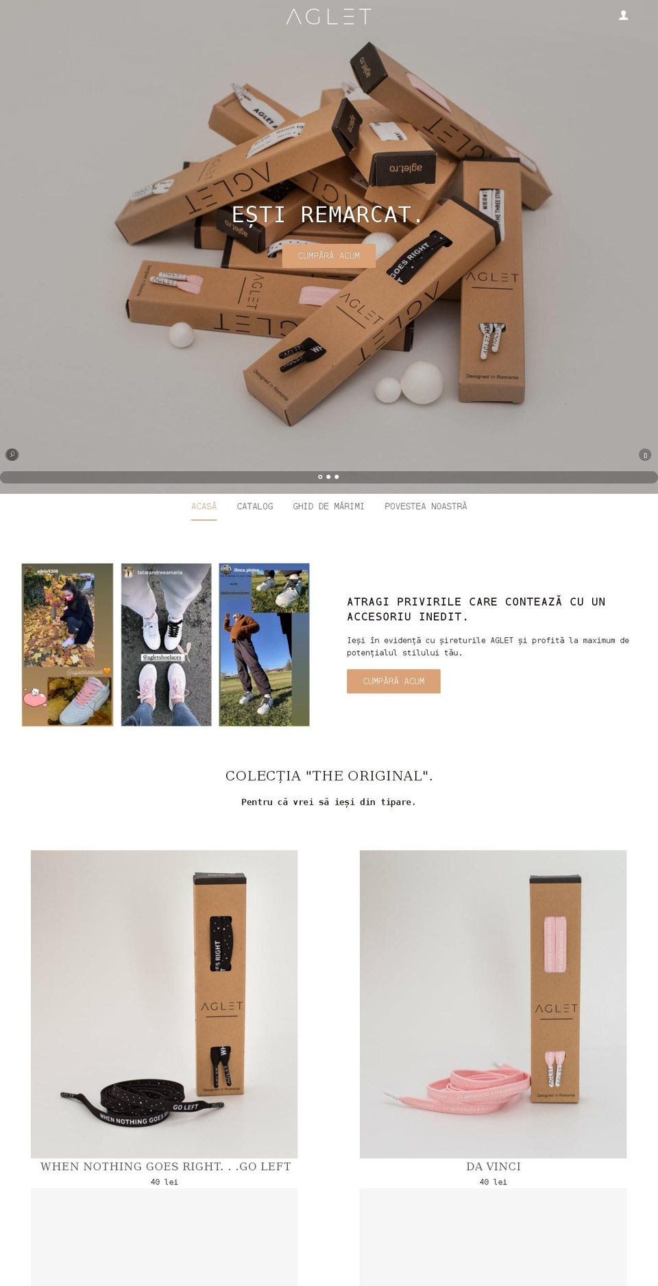 aglet.ro shopify website screenshot