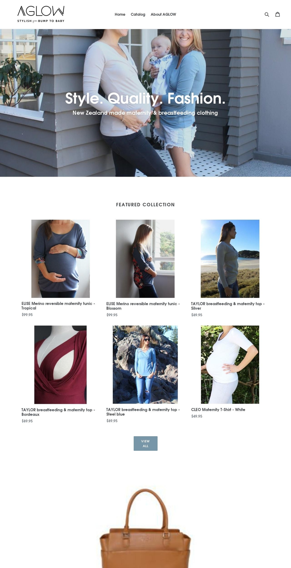 aglow.co.nz shopify website screenshot