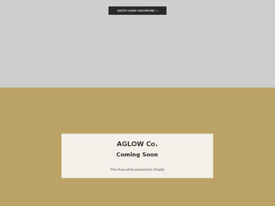 aglowco.com — Shopify storefront screenshot