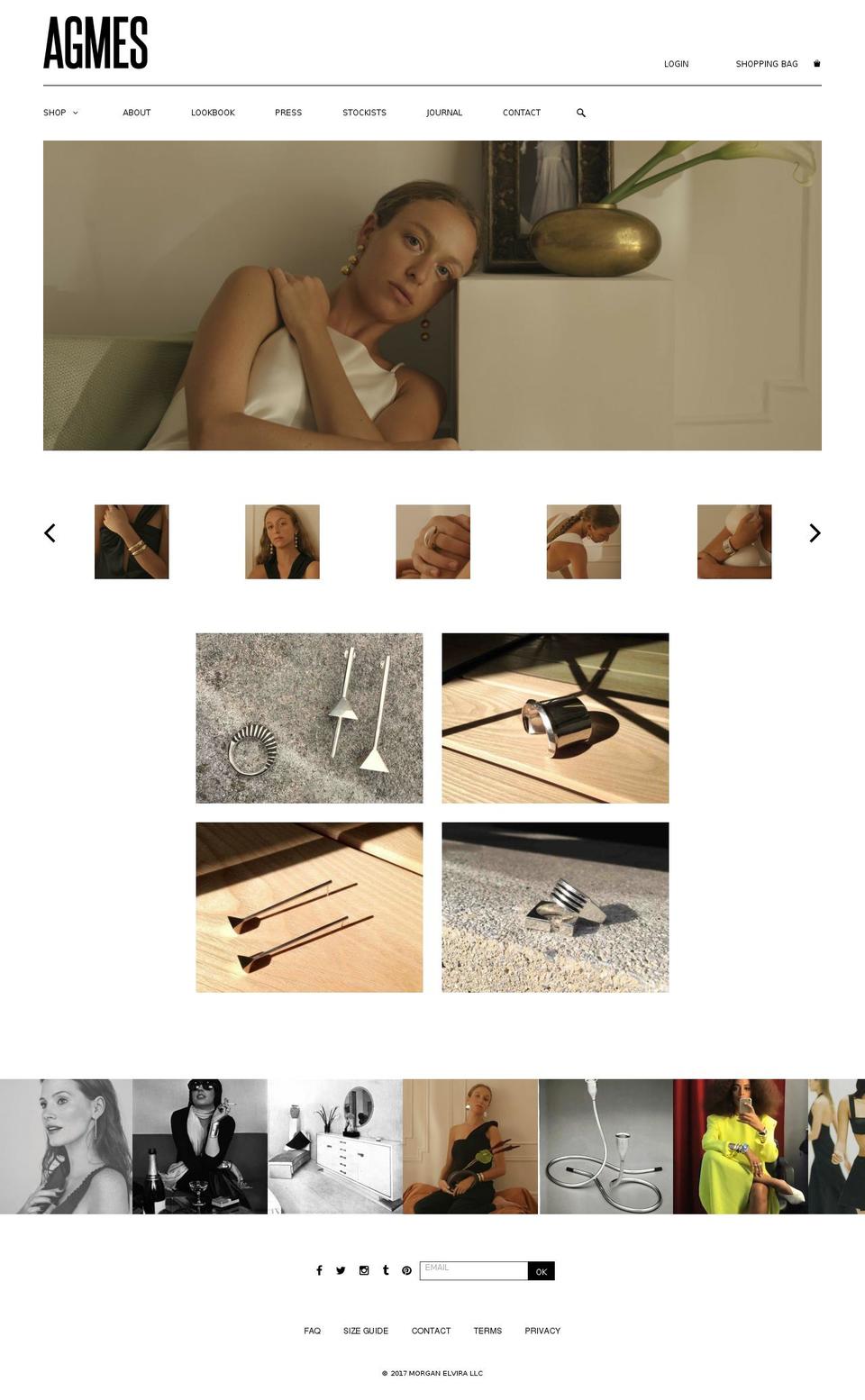 AGMES Shopify theme site example agmesjewelry.com