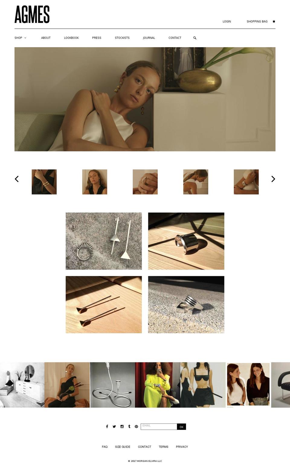 agmesnyc.com shopify website screenshot