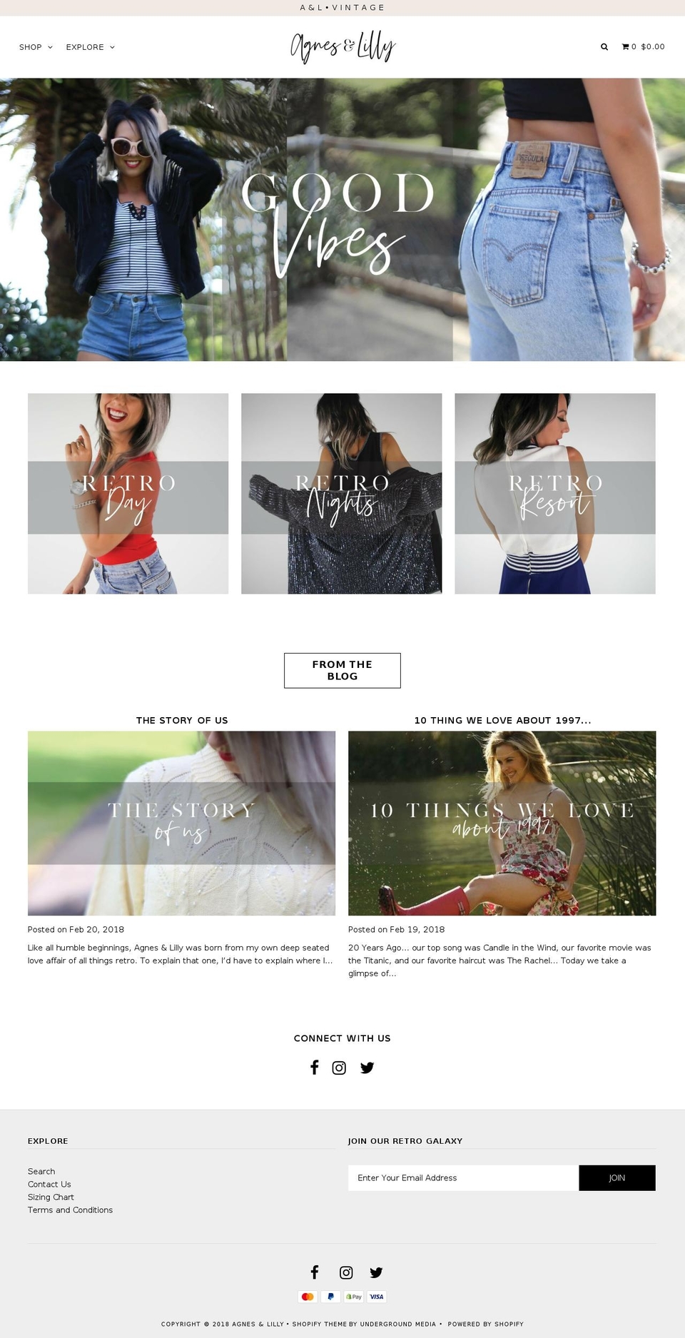 agnesandlilly.com — Shopify storefront screenshot