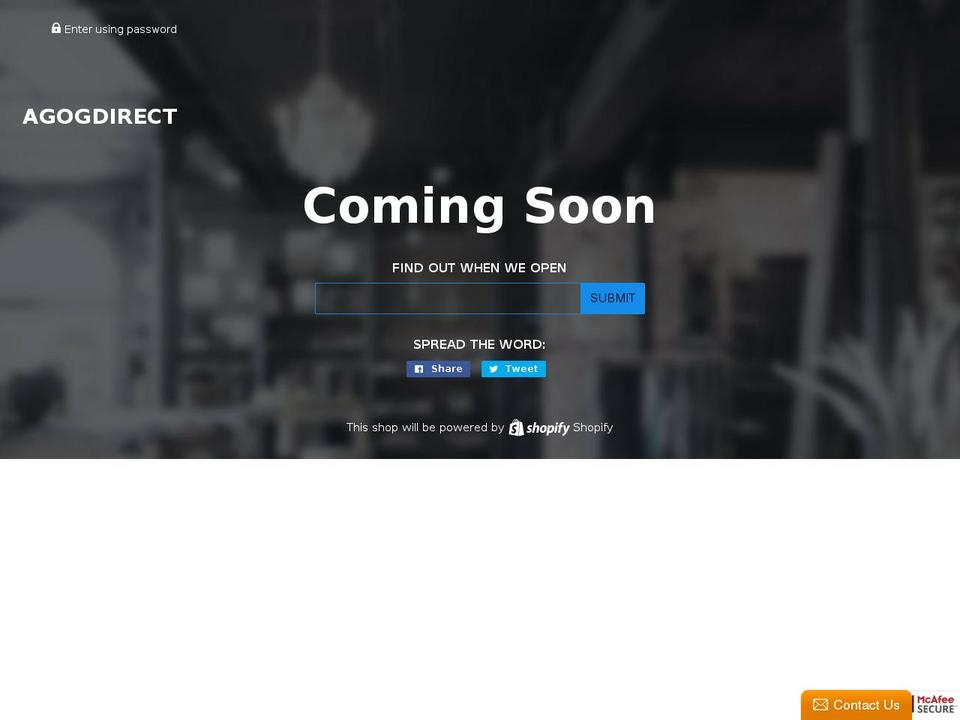 agogdirect.com — Shopify storefront screenshot