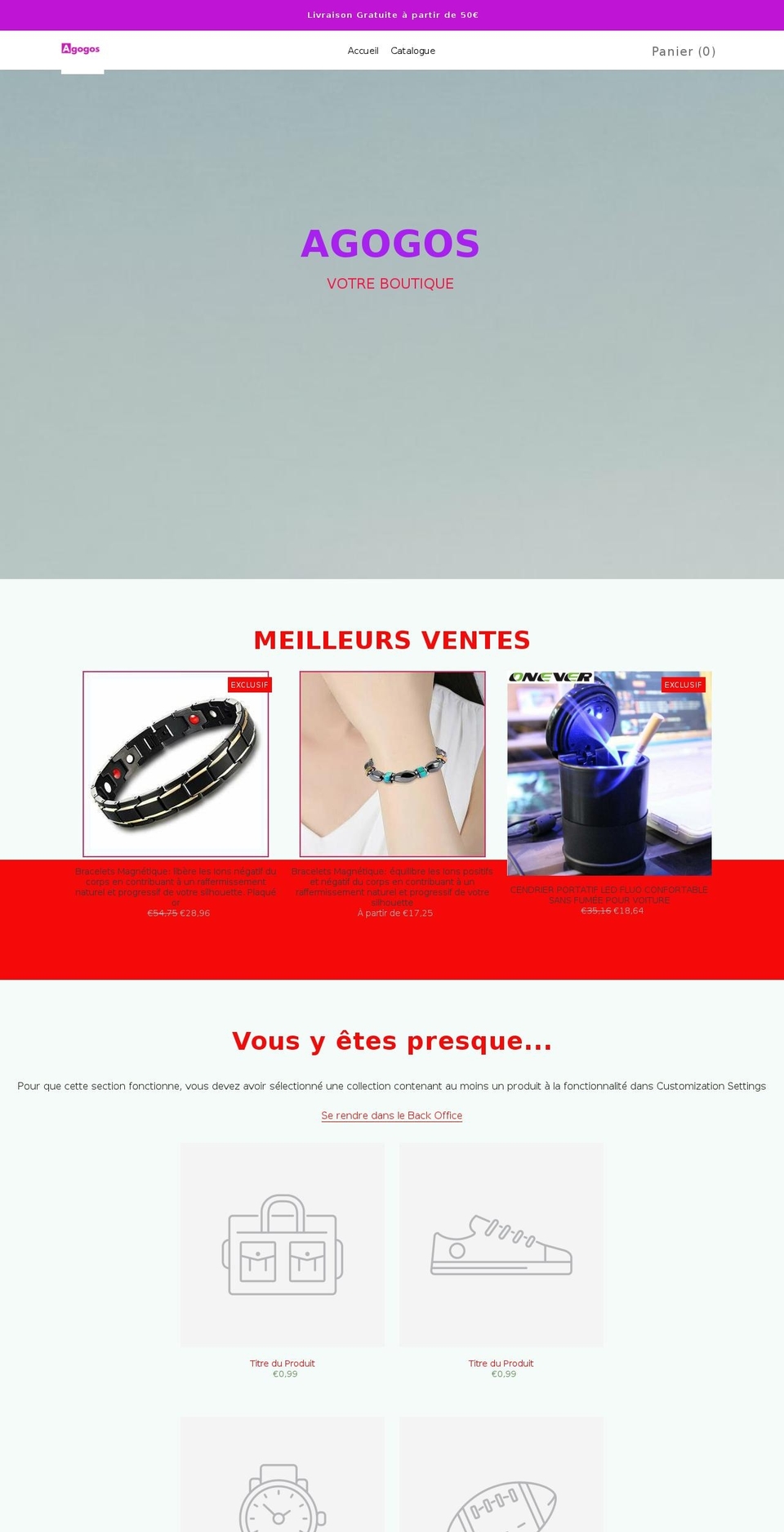 fastlane-1-54-active Shopify theme site example agogos.fr