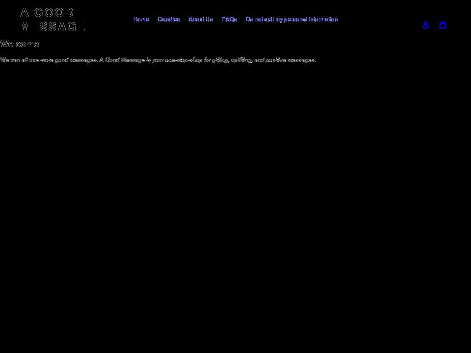 agoodmessageshop.com shopify website screenshot