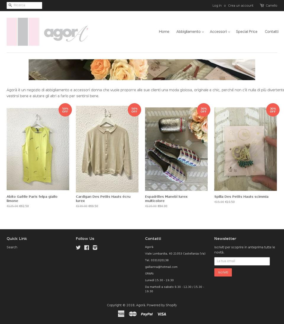 agoraanna.com — Shopify storefront screenshot