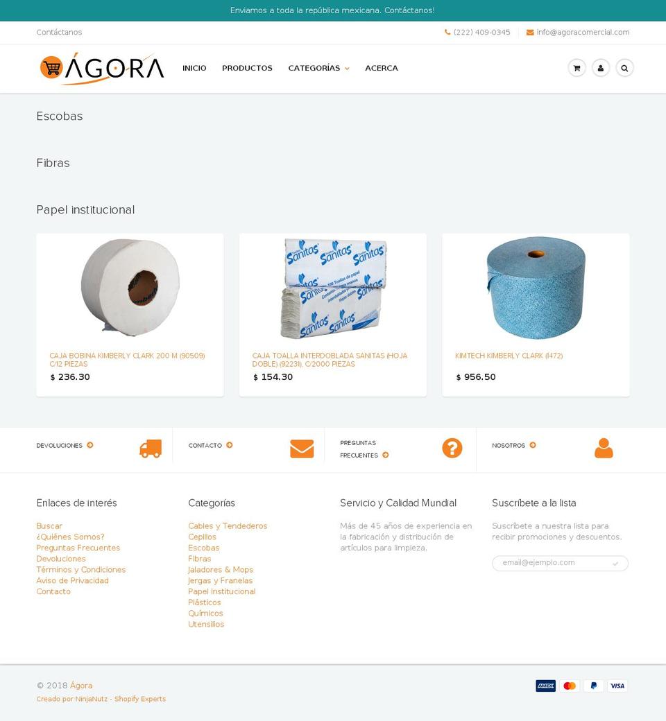 agoracomercial.com shopify website screenshot