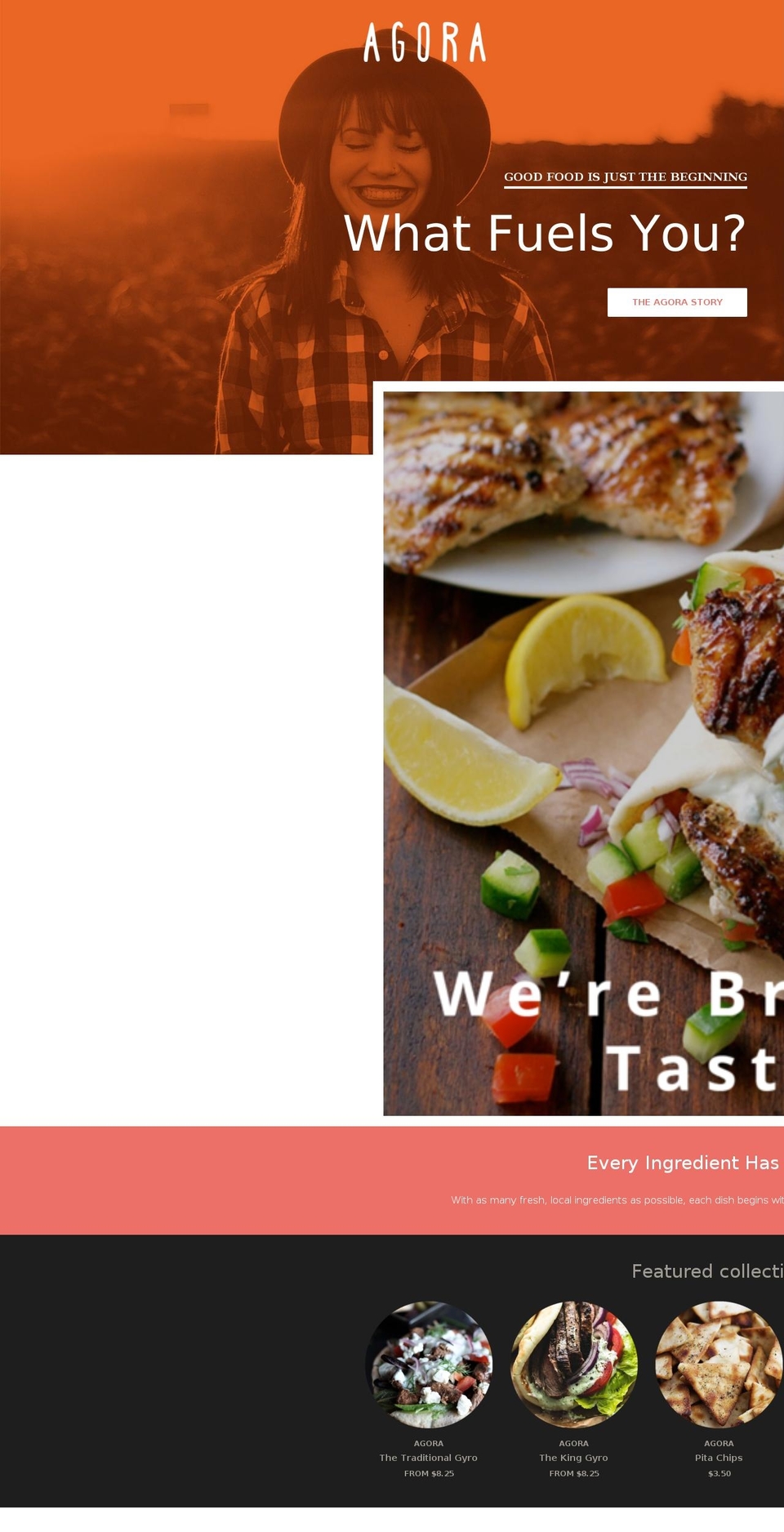 agorafoods.net shopify website screenshot