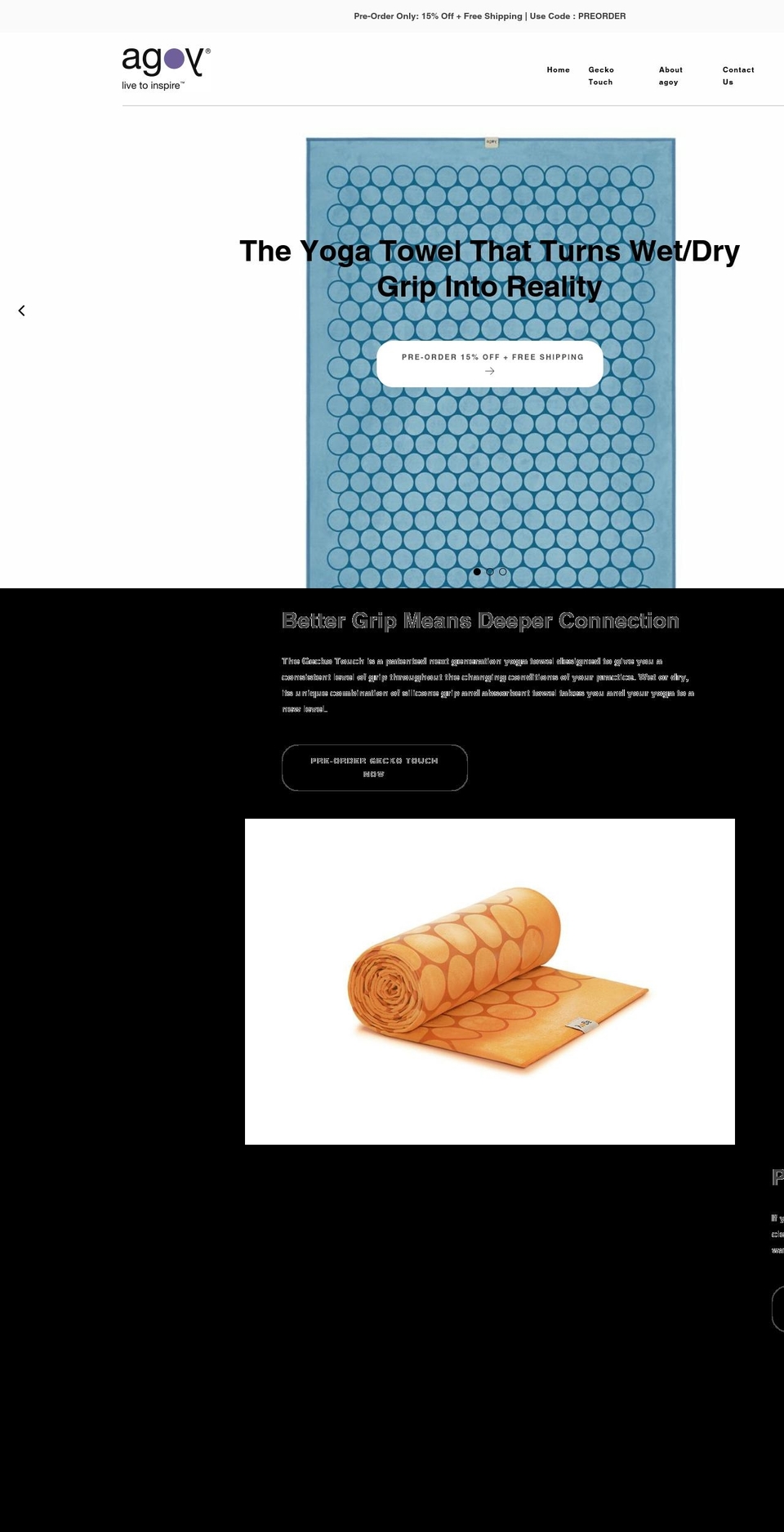 agoy.com shopify website screenshot