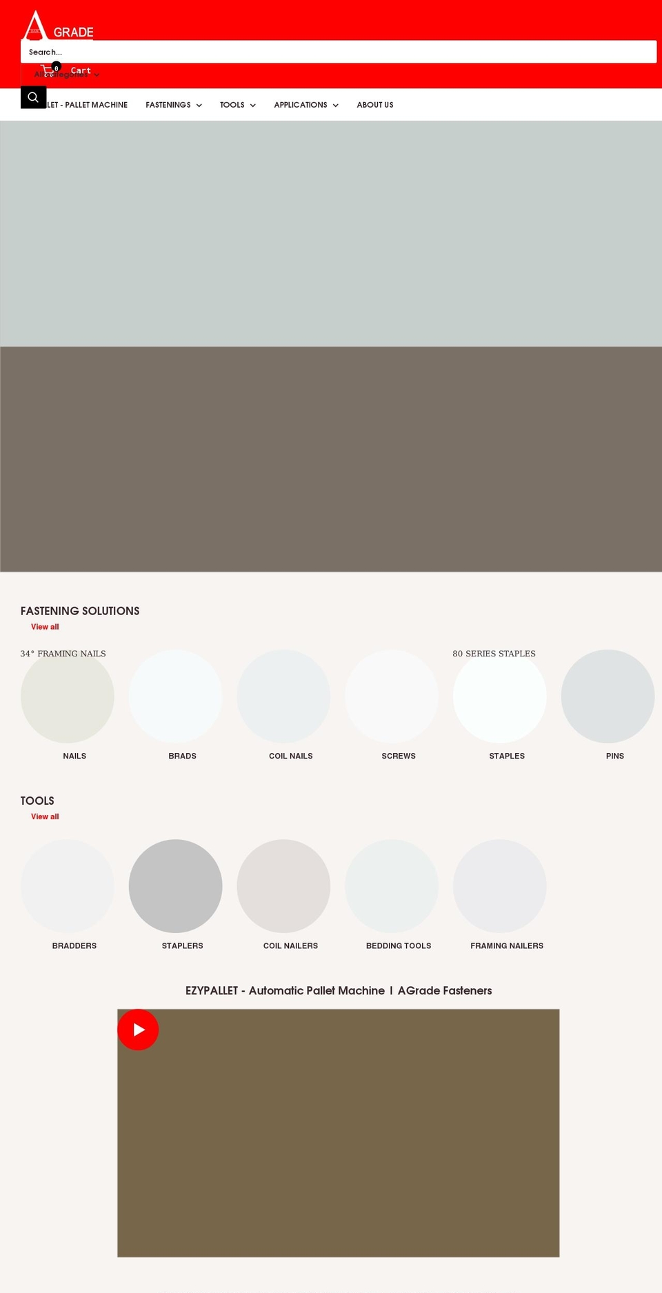 agradefasteners.com.au shopify website screenshot