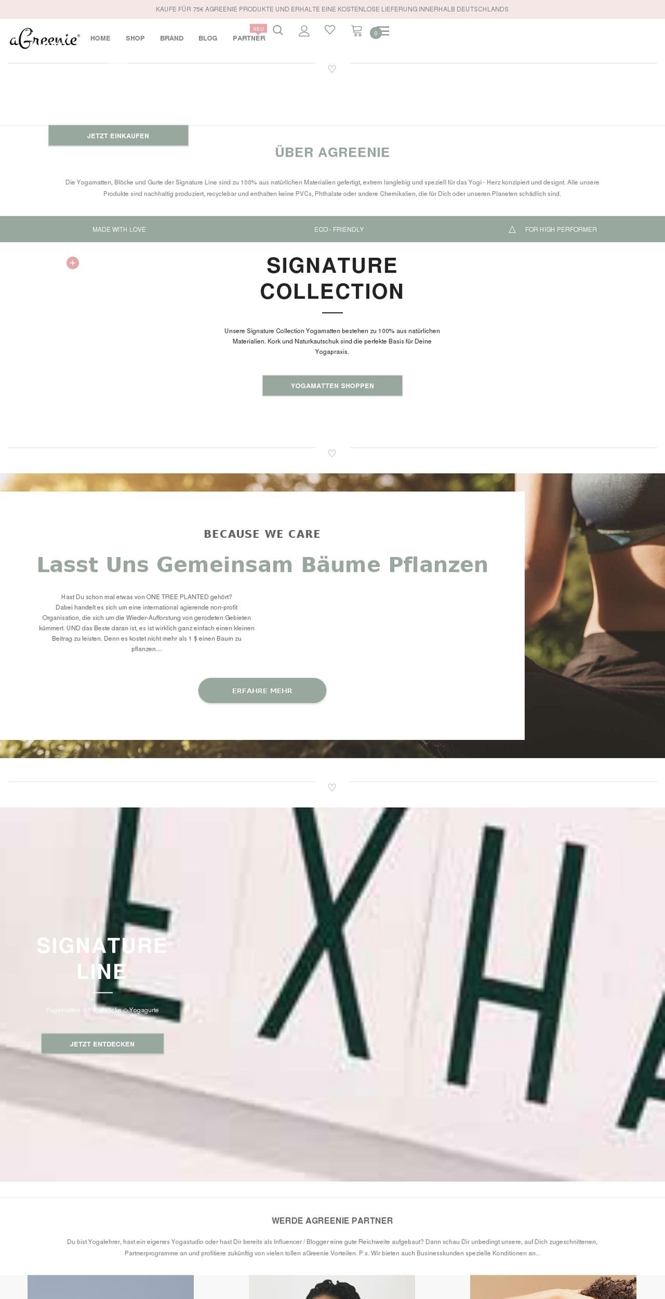 agreenie.com shopify website screenshot