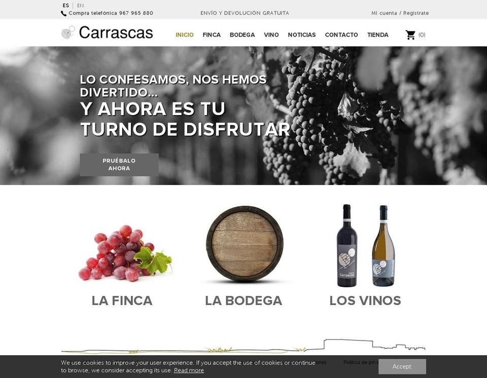 agricolacarrascas.es shopify website screenshot