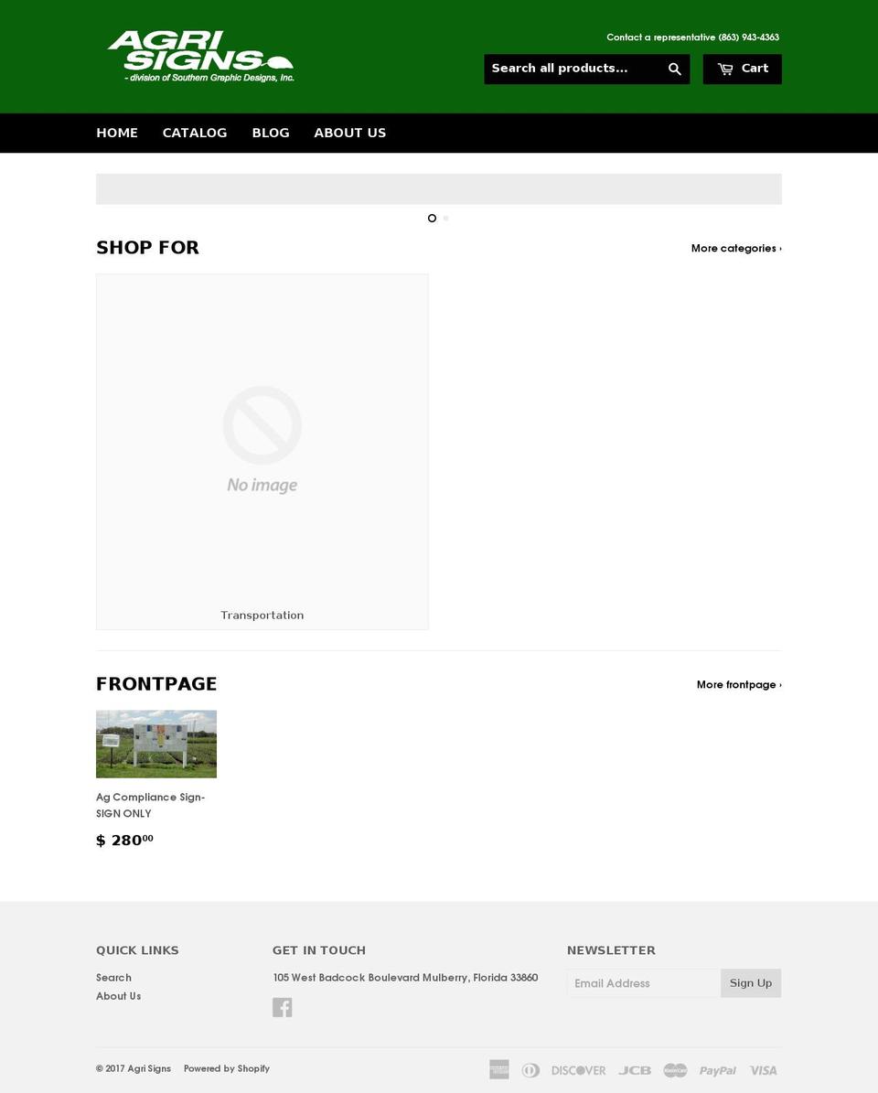 agrisigns.com shopify website screenshot