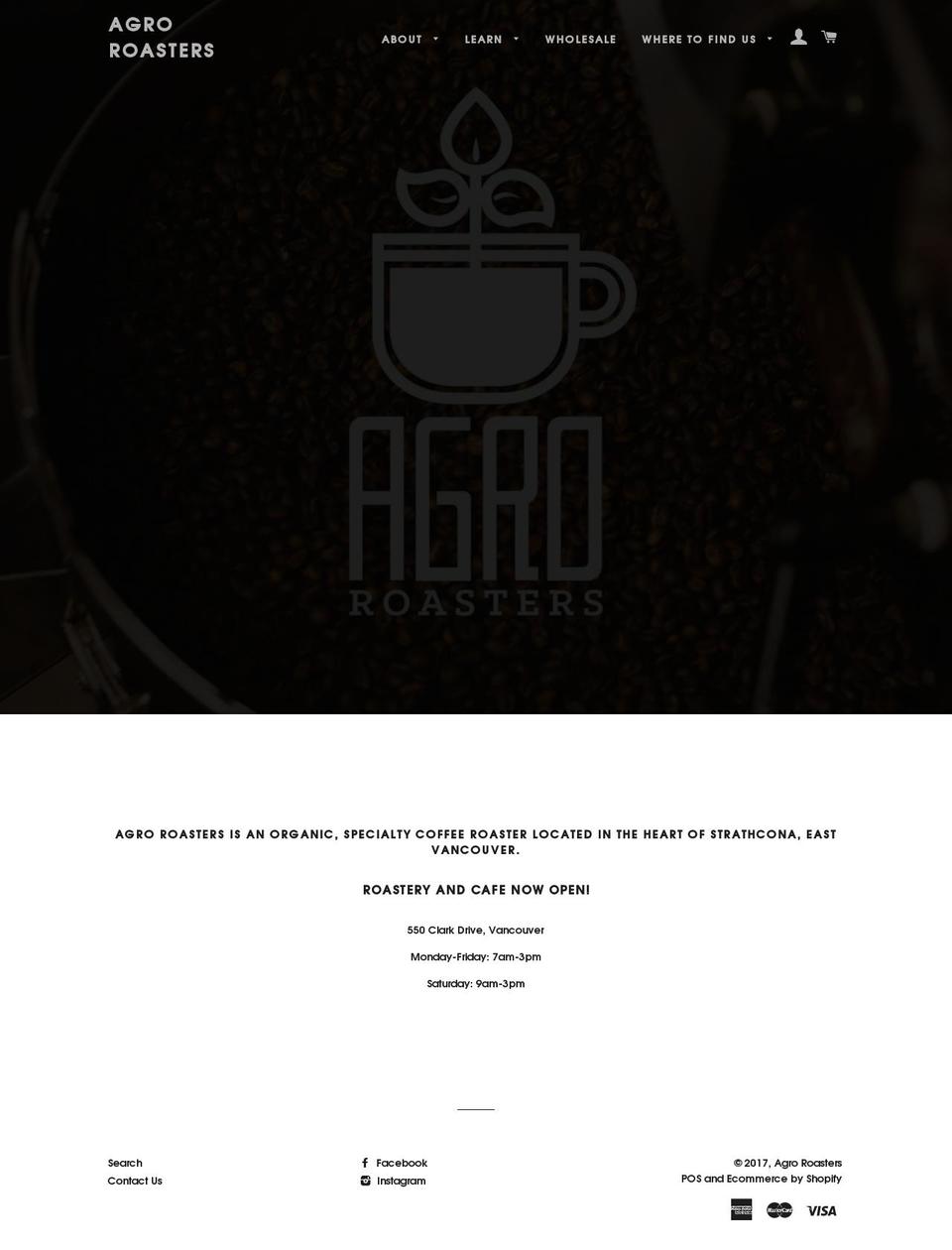 agrocafe.org shopify website screenshot