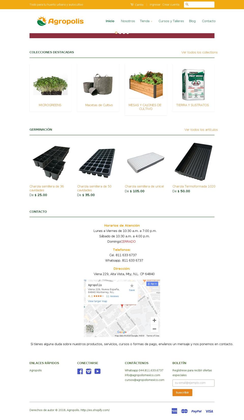 agropolismexico.com shopify website screenshot