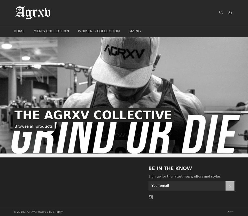 agrxv.com — Shopify storefront screenshot