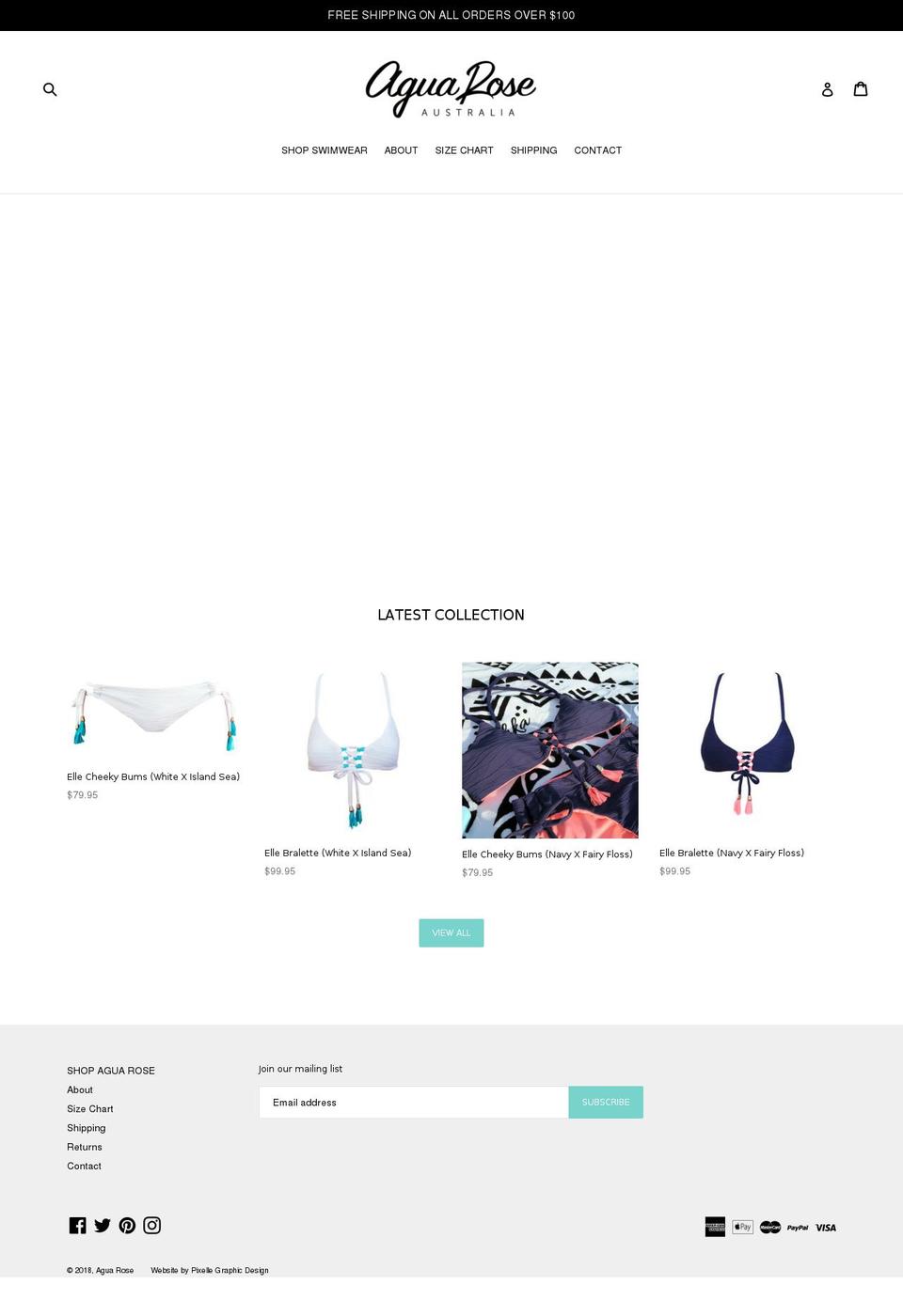 Full Website (Debut Theme) Shopify theme site example aguarose.com