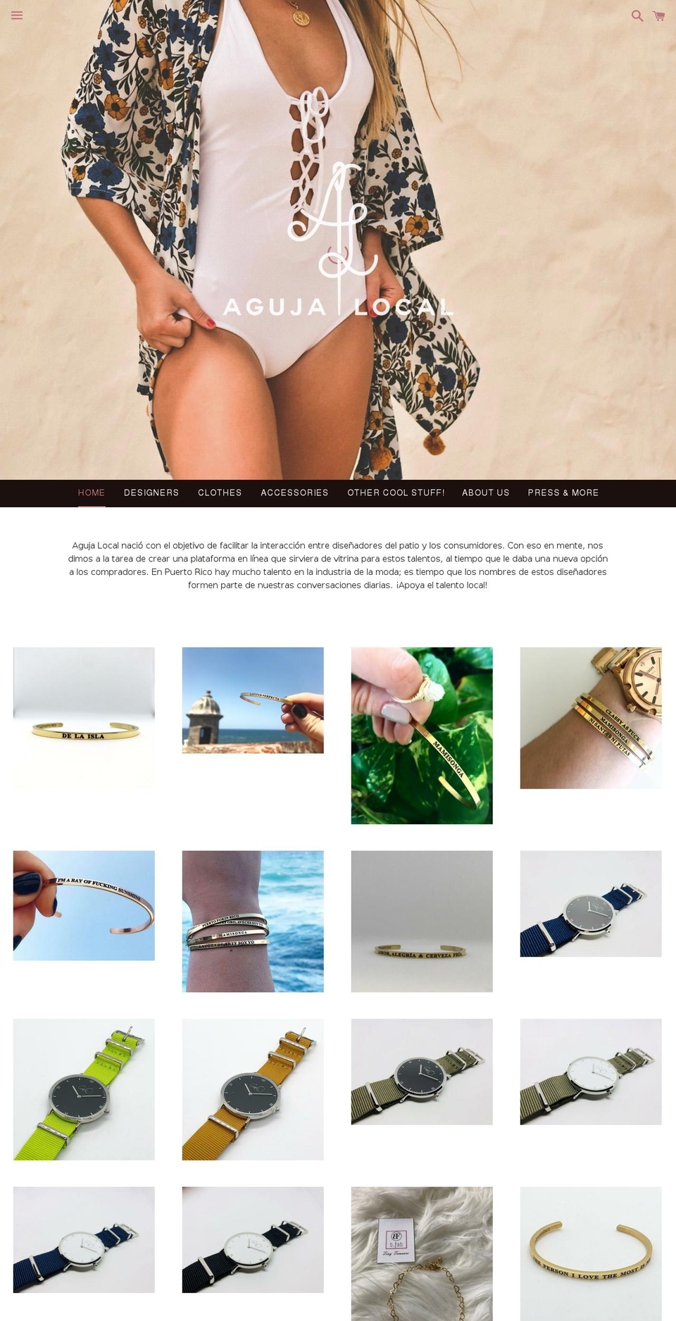 agujalocal.com shopify website screenshot