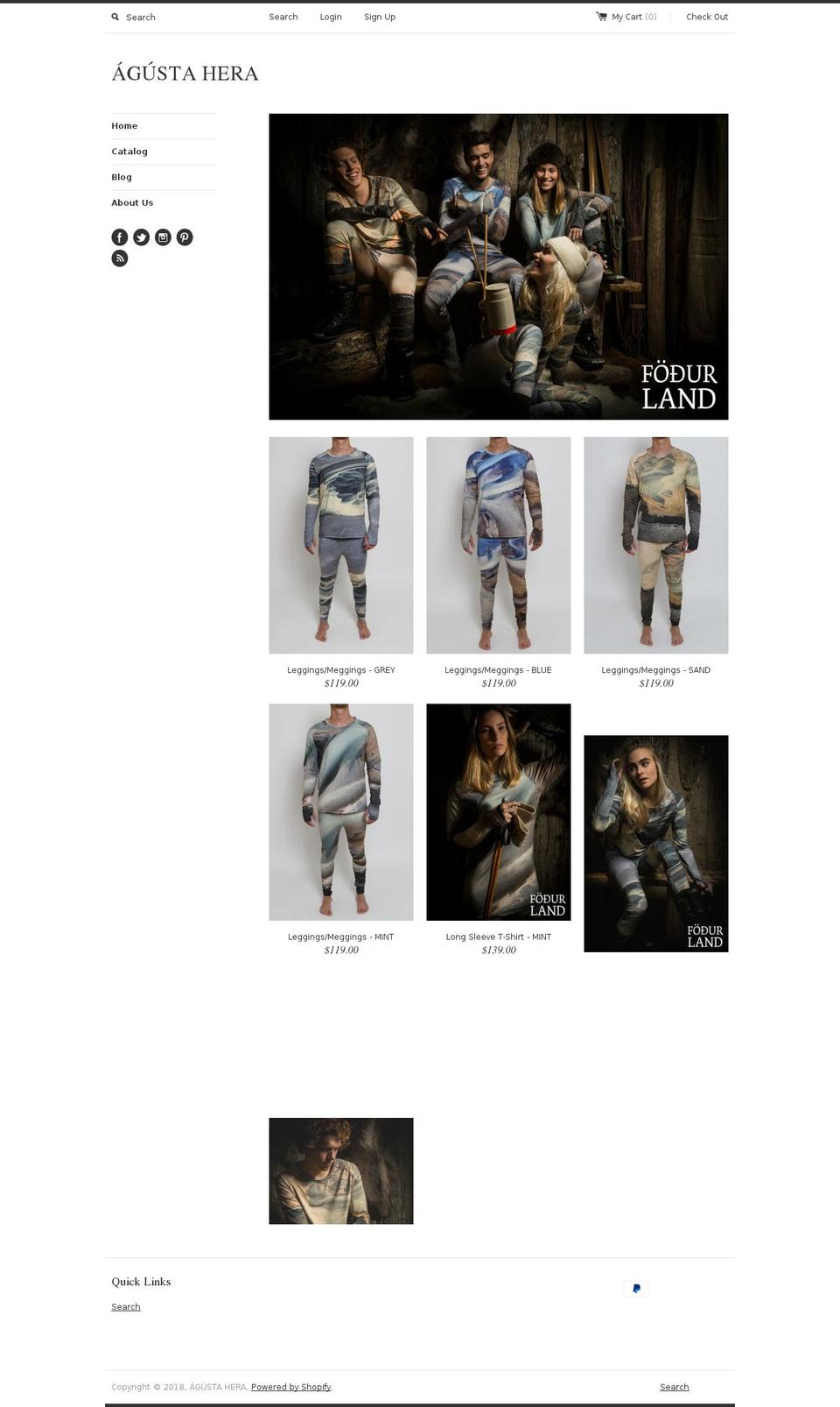 agustahera.com shopify website screenshot