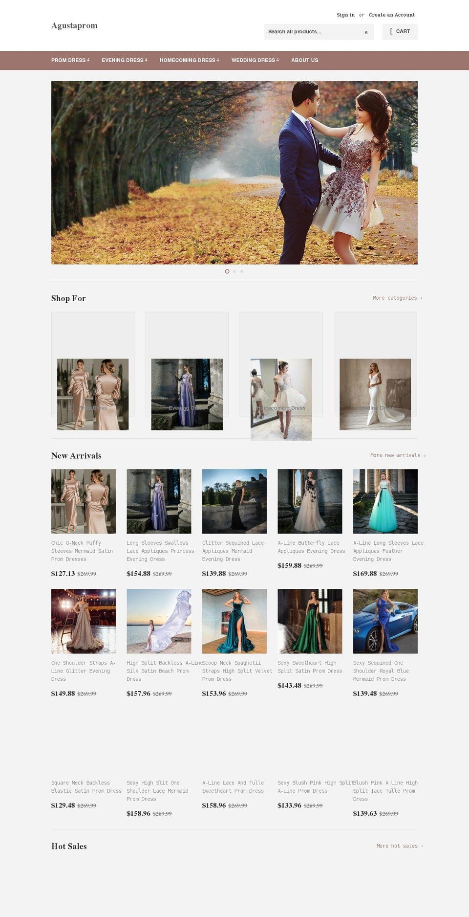 agustaprom.com shopify website screenshot