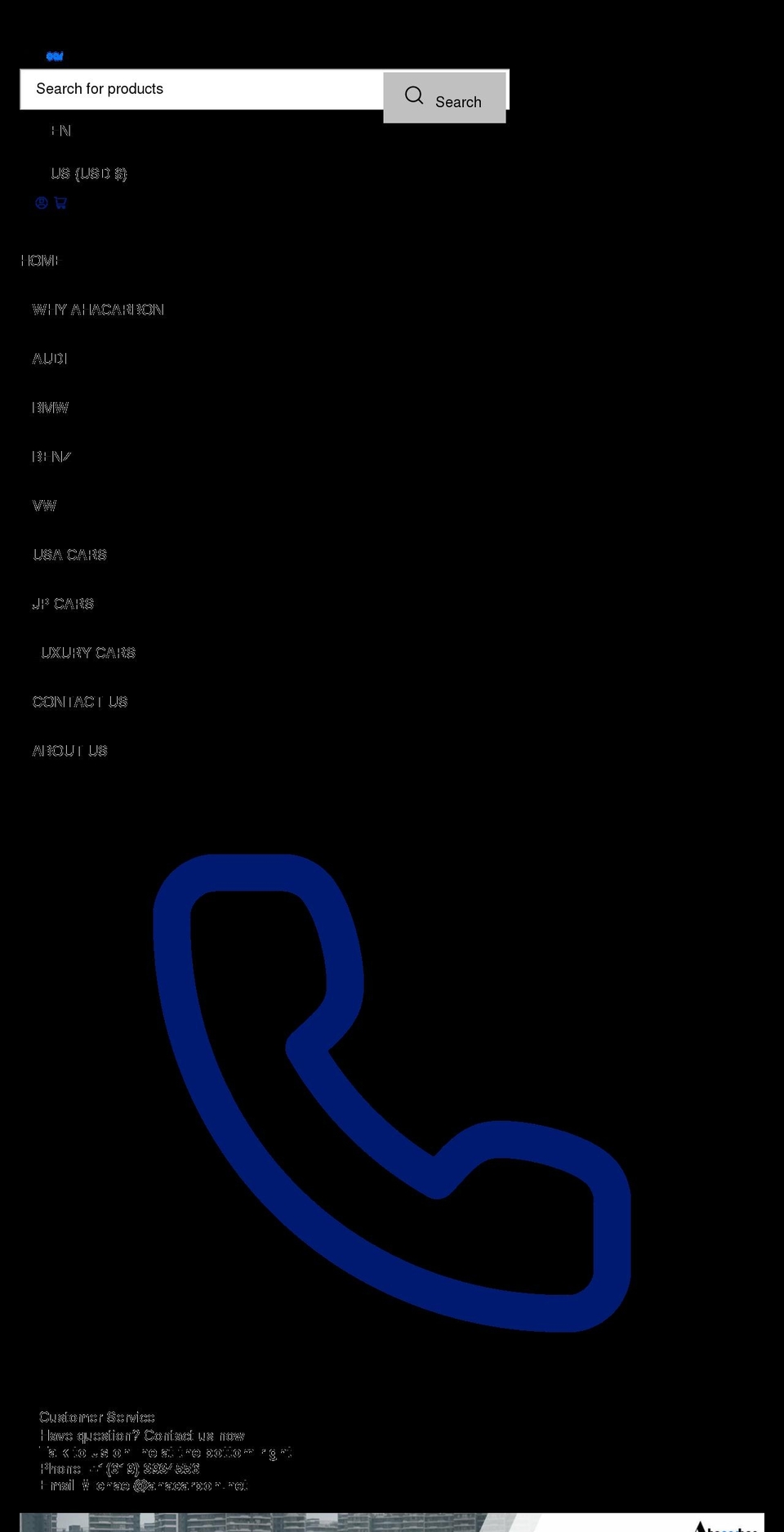 ahacarbon.net shopify website screenshot
