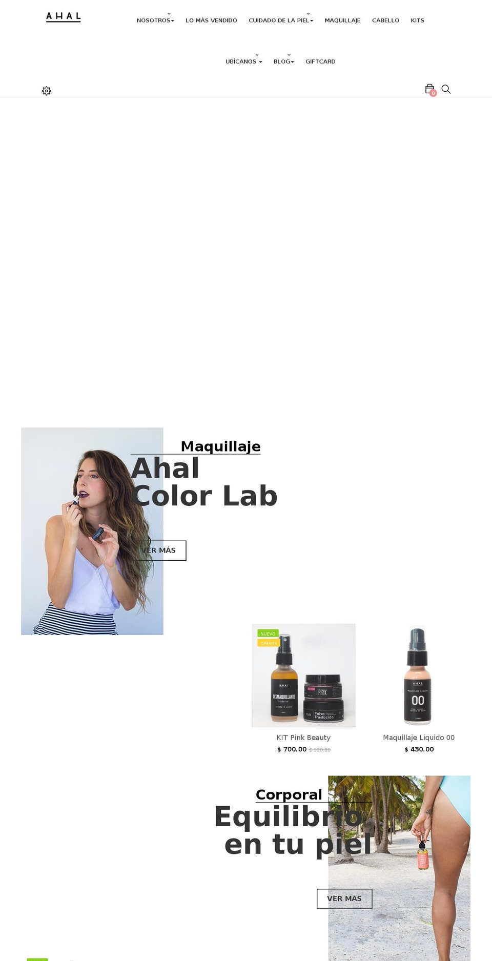 ahal.mx shopify website screenshot