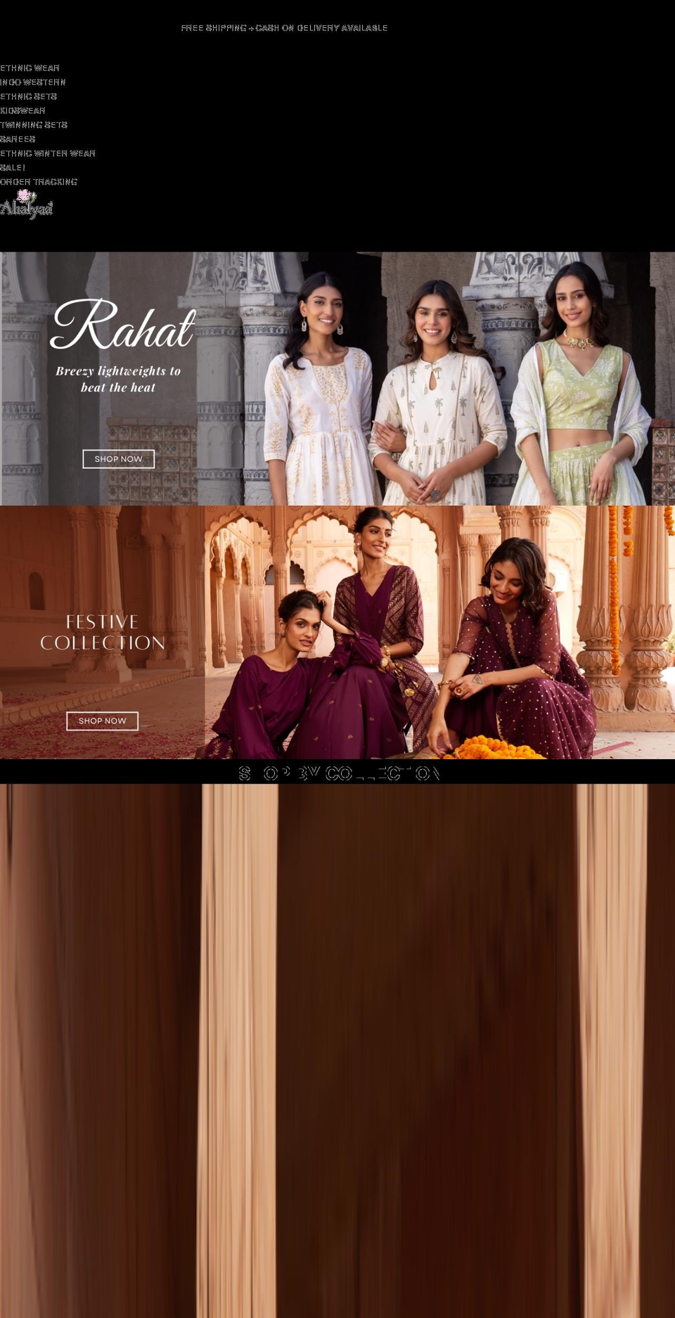 ahalyaa-v-clothes Shopify theme site example ahalyaa.com