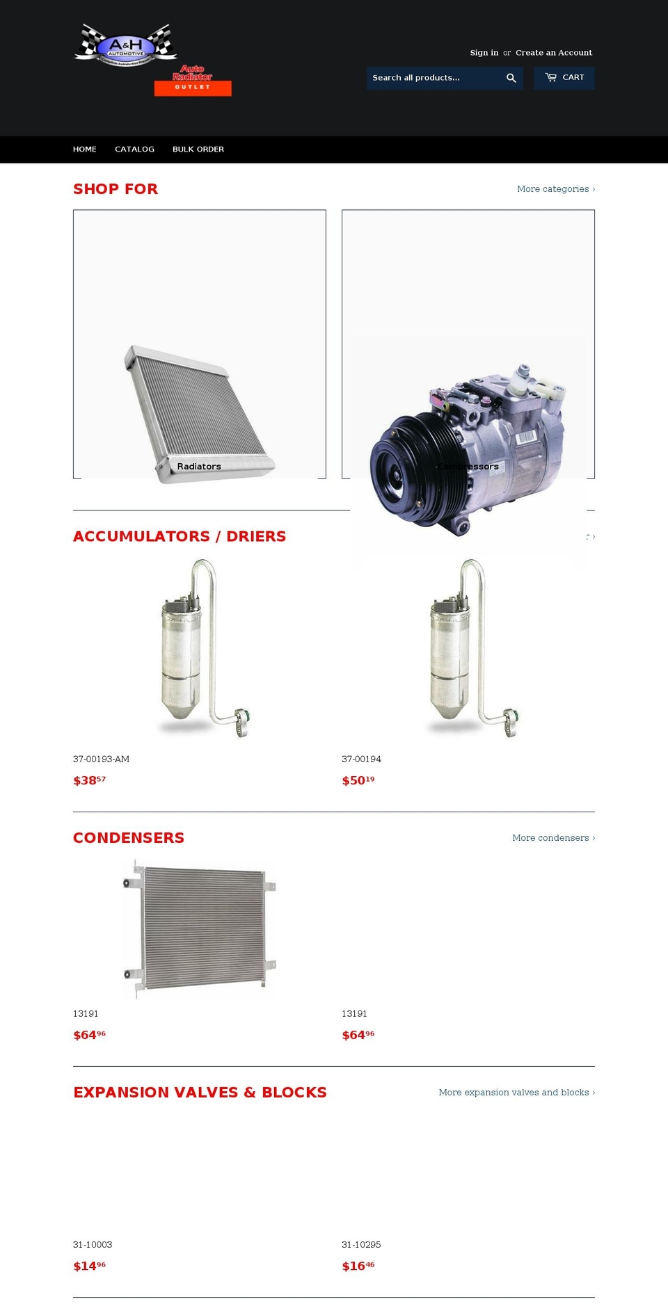 ahautomotiveok.com shopify website screenshot