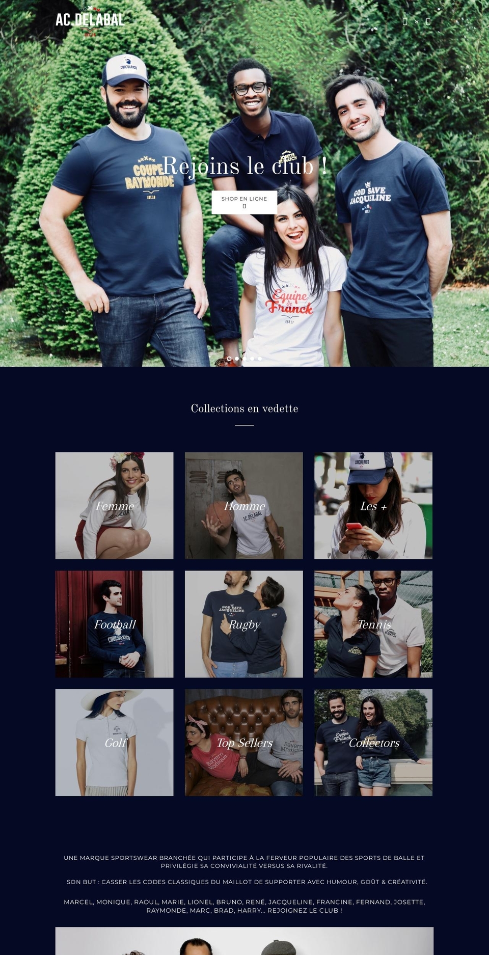 ahcestdelaballe.com — Shopify storefront screenshot