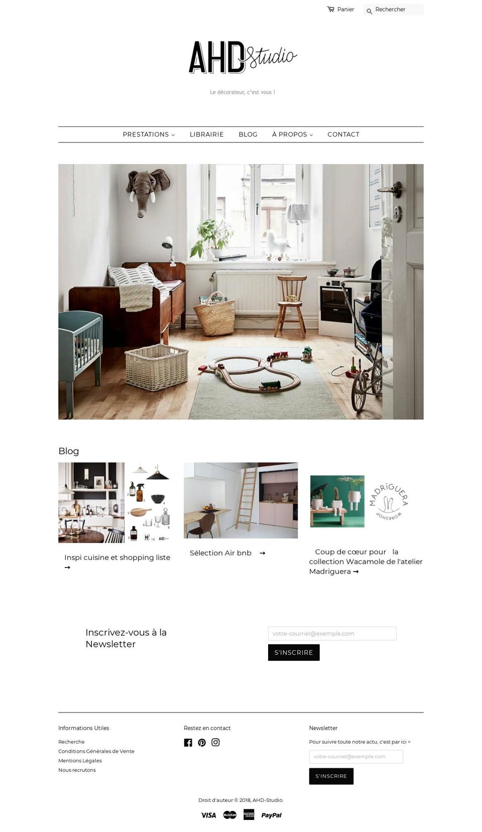 ahdstudio.com shopify website screenshot