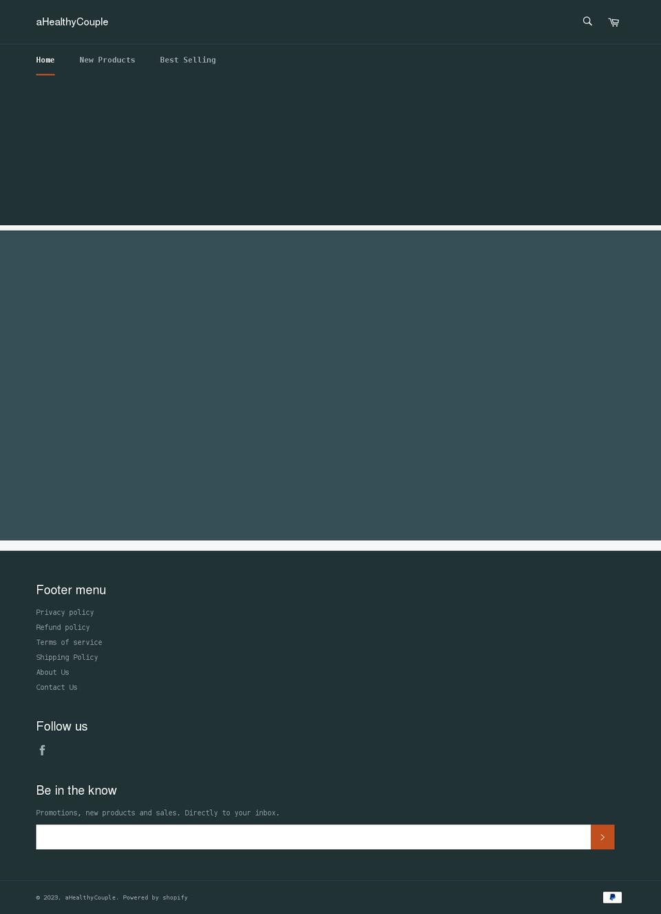ahealthycouple.com shopify website screenshot