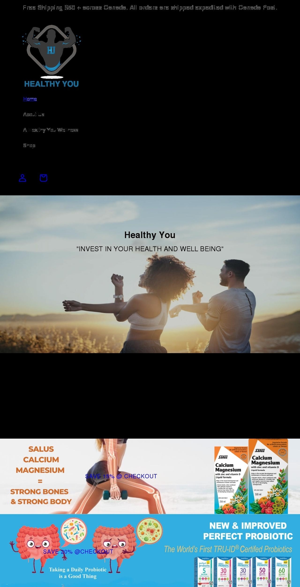 ahealthyyou.ca shopify website screenshot