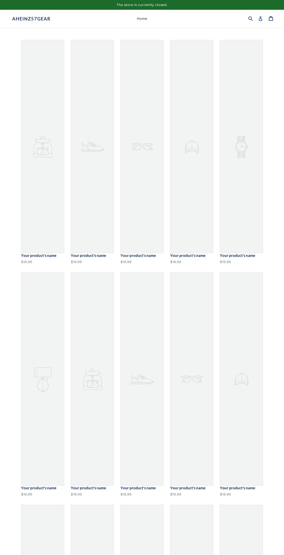 aheinz57gear.com — Shopify storefront screenshot