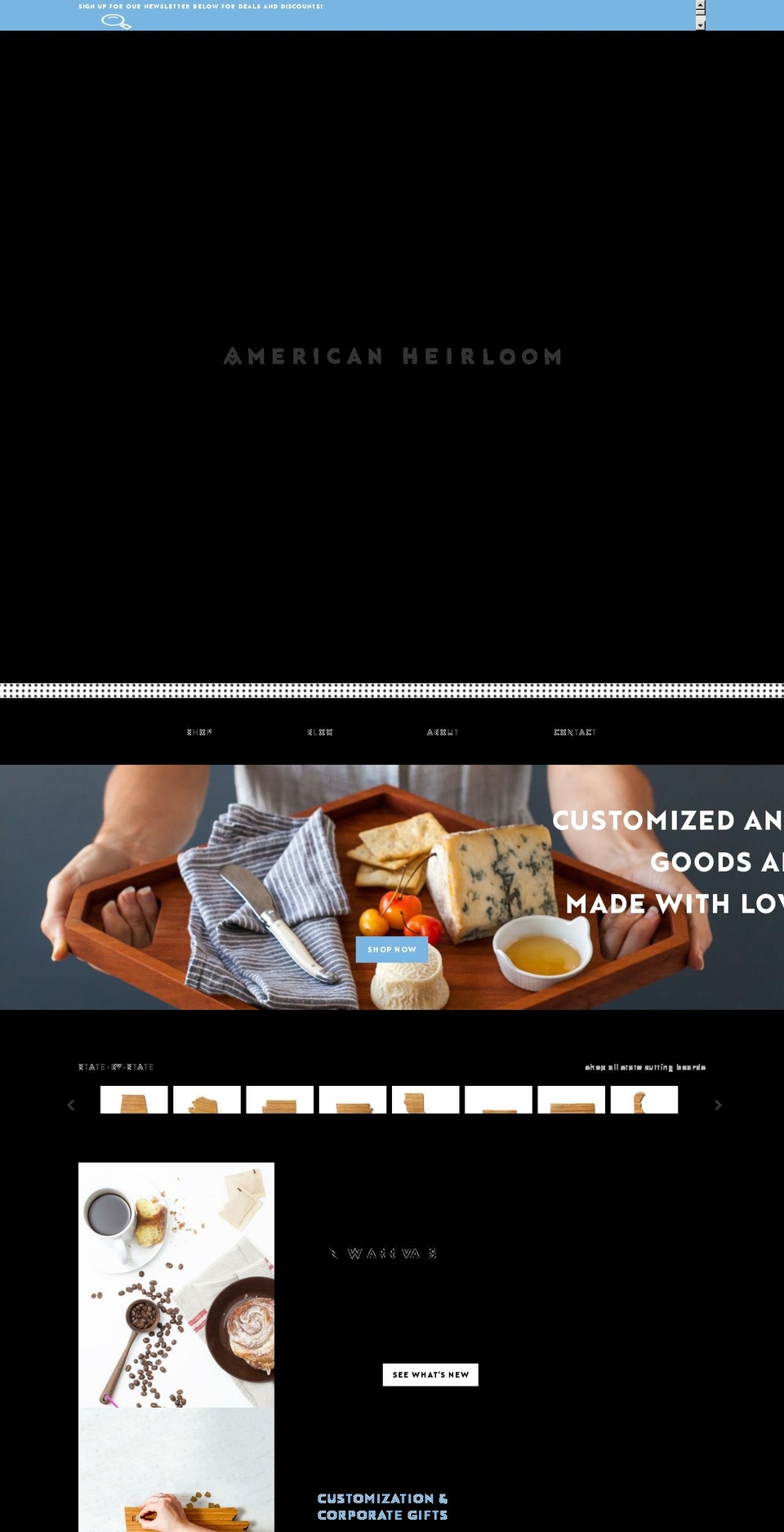 aheirloom.com shopify website screenshot