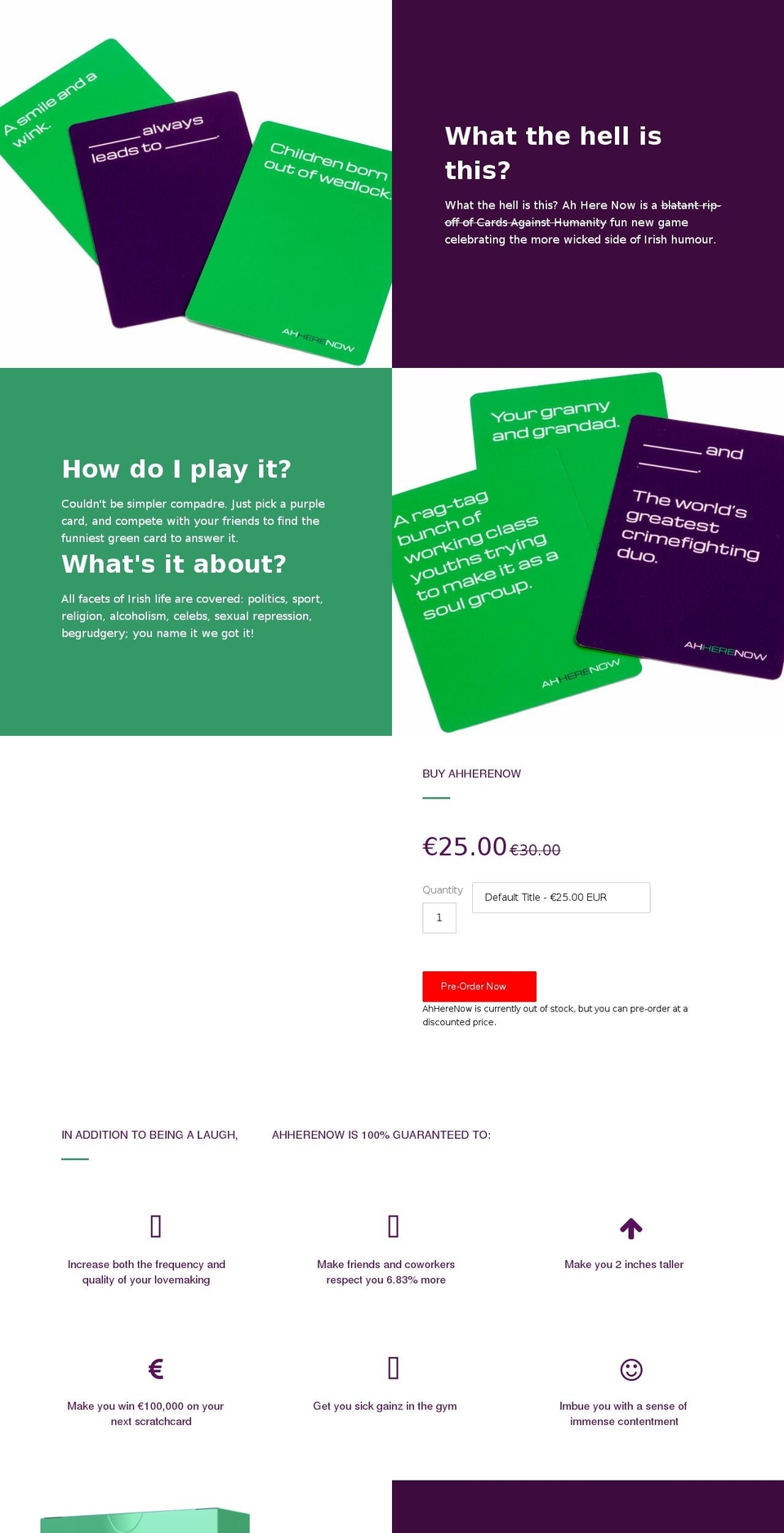 aherenow.com — Shopify storefront screenshot