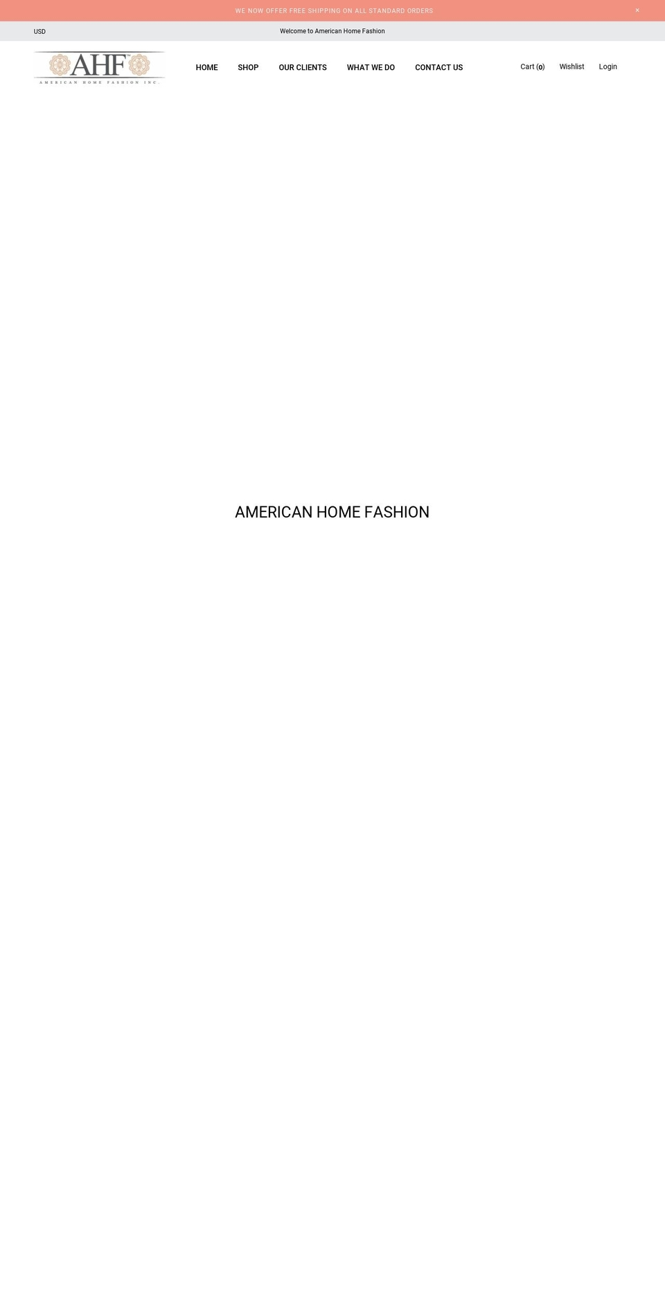 ahfcorporation.com shopify website screenshot
