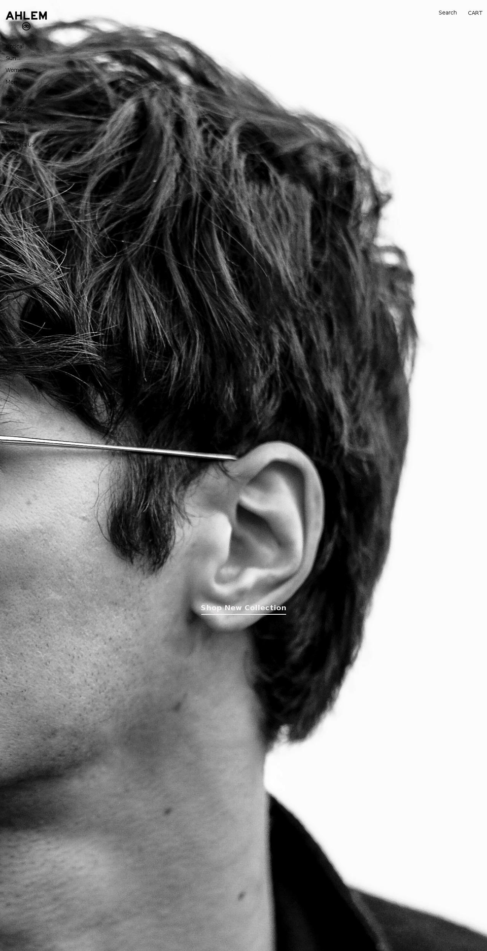 ahlemeyewear.com shopify website screenshot