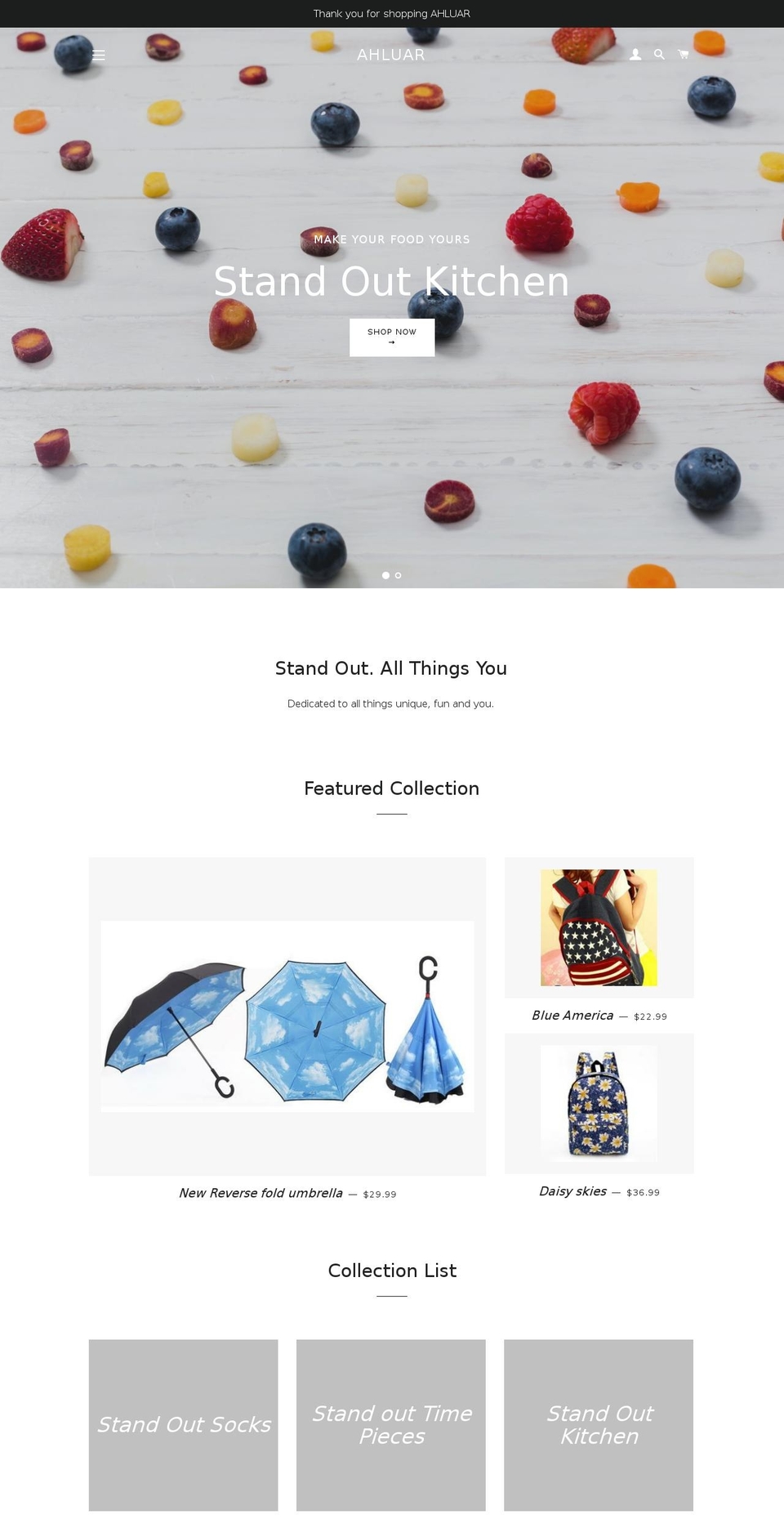 ahluar.com — Shopify storefront screenshot