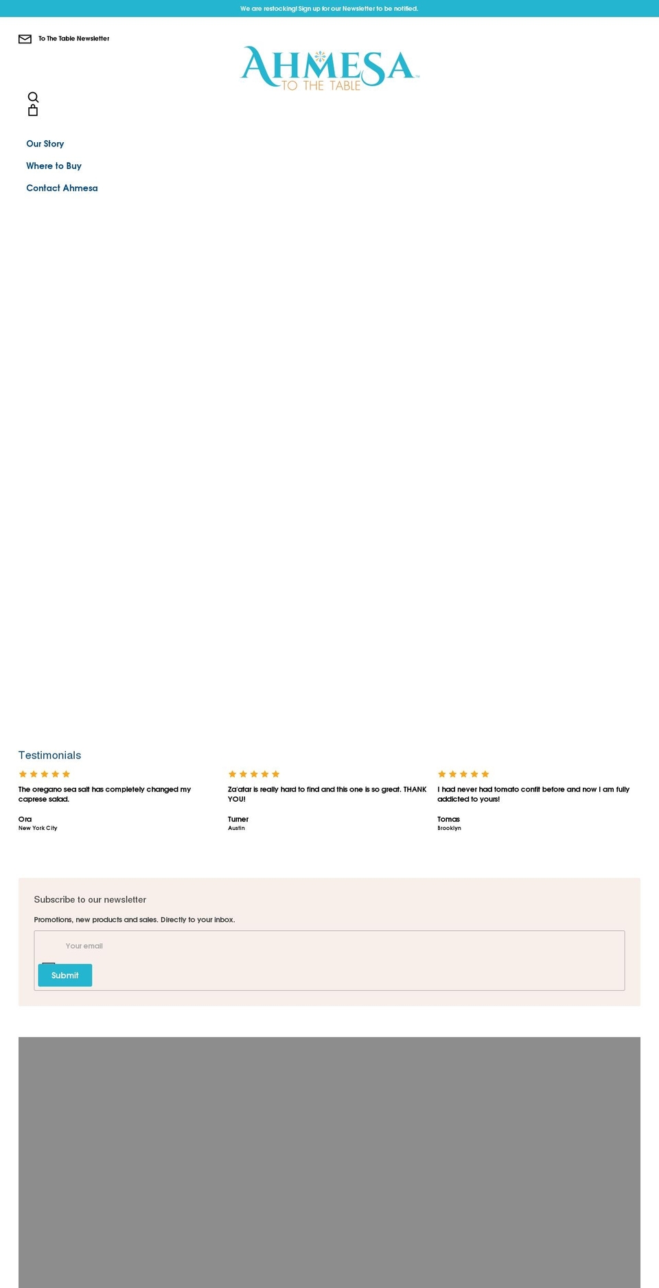 ahmesa.com shopify website screenshot