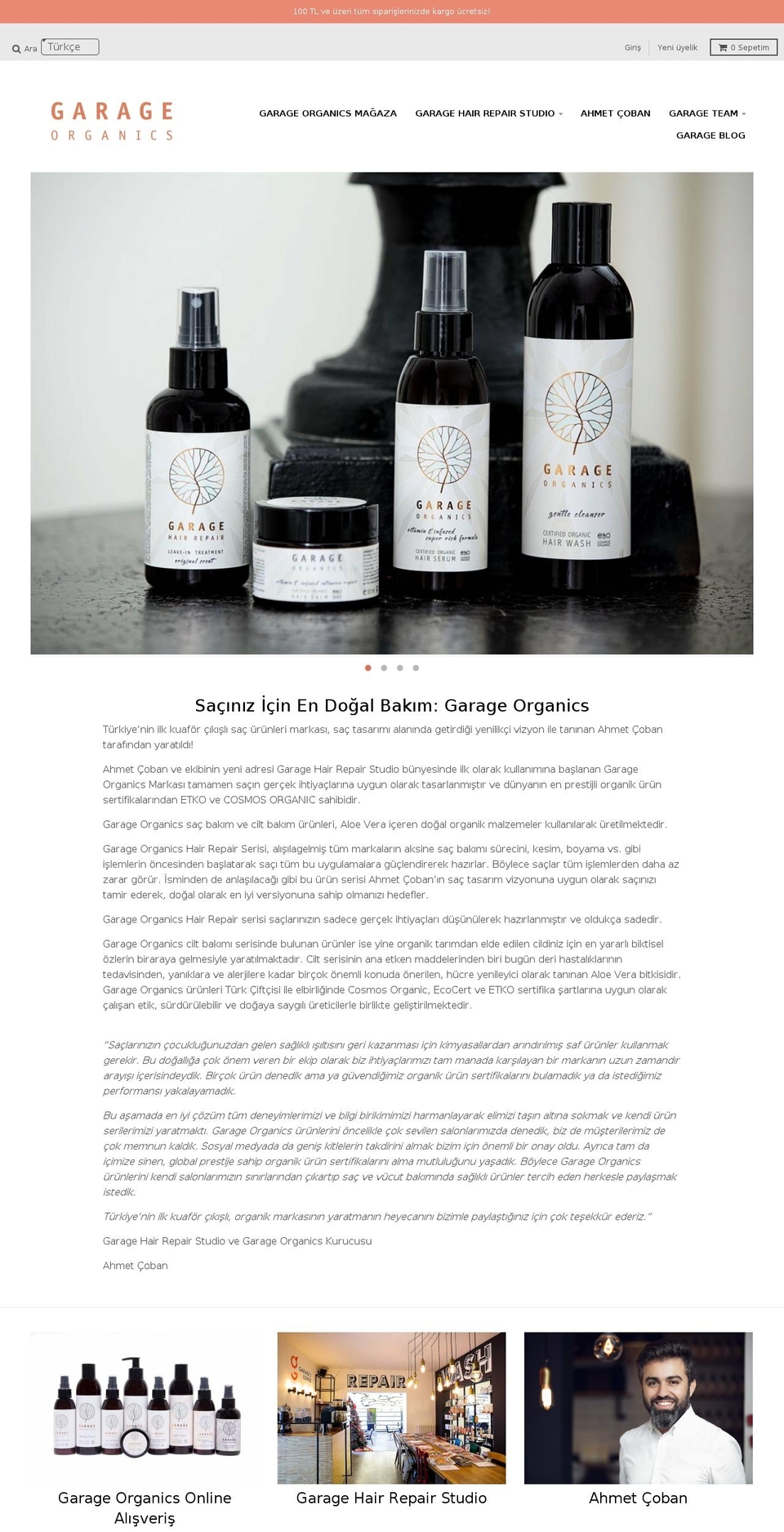 ahmetcobain.com — Shopify storefront screenshot