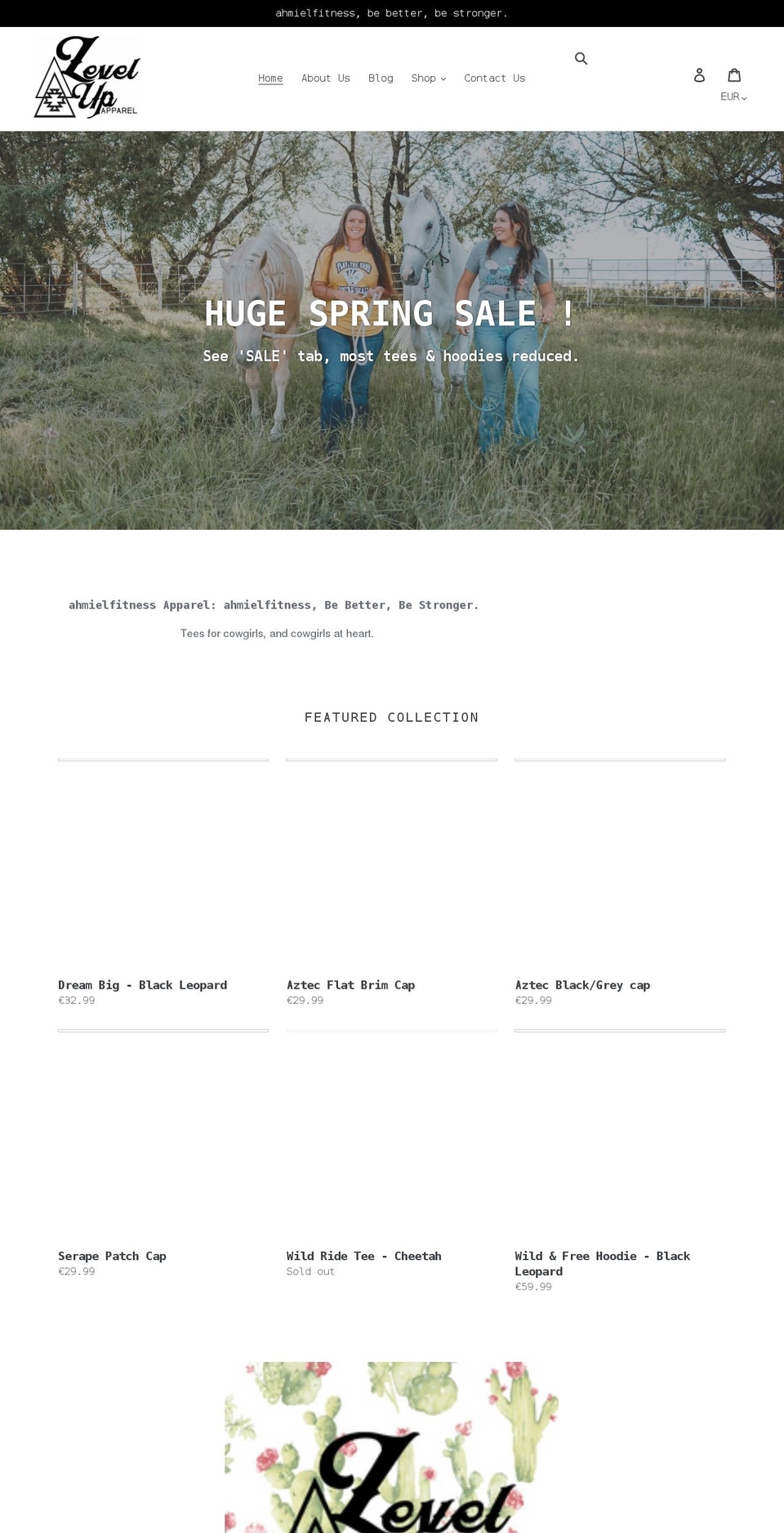 ahmielfitness.com shopify website screenshot