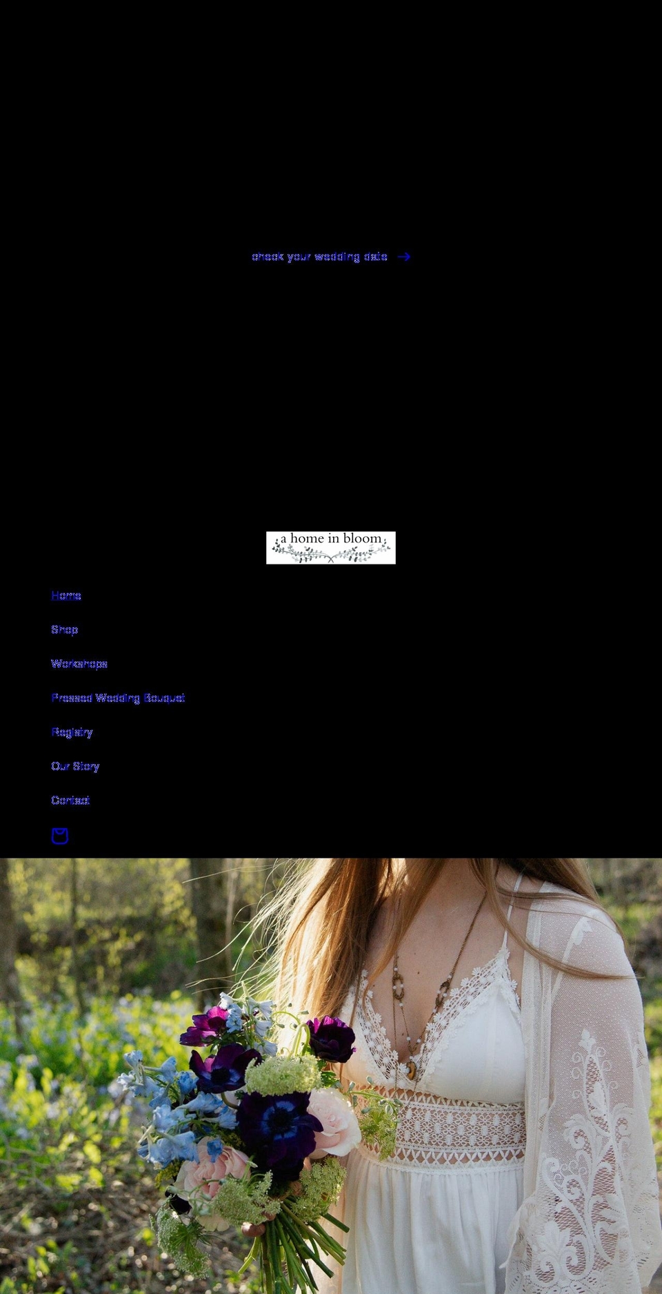 ahomeinbloom.com shopify website screenshot