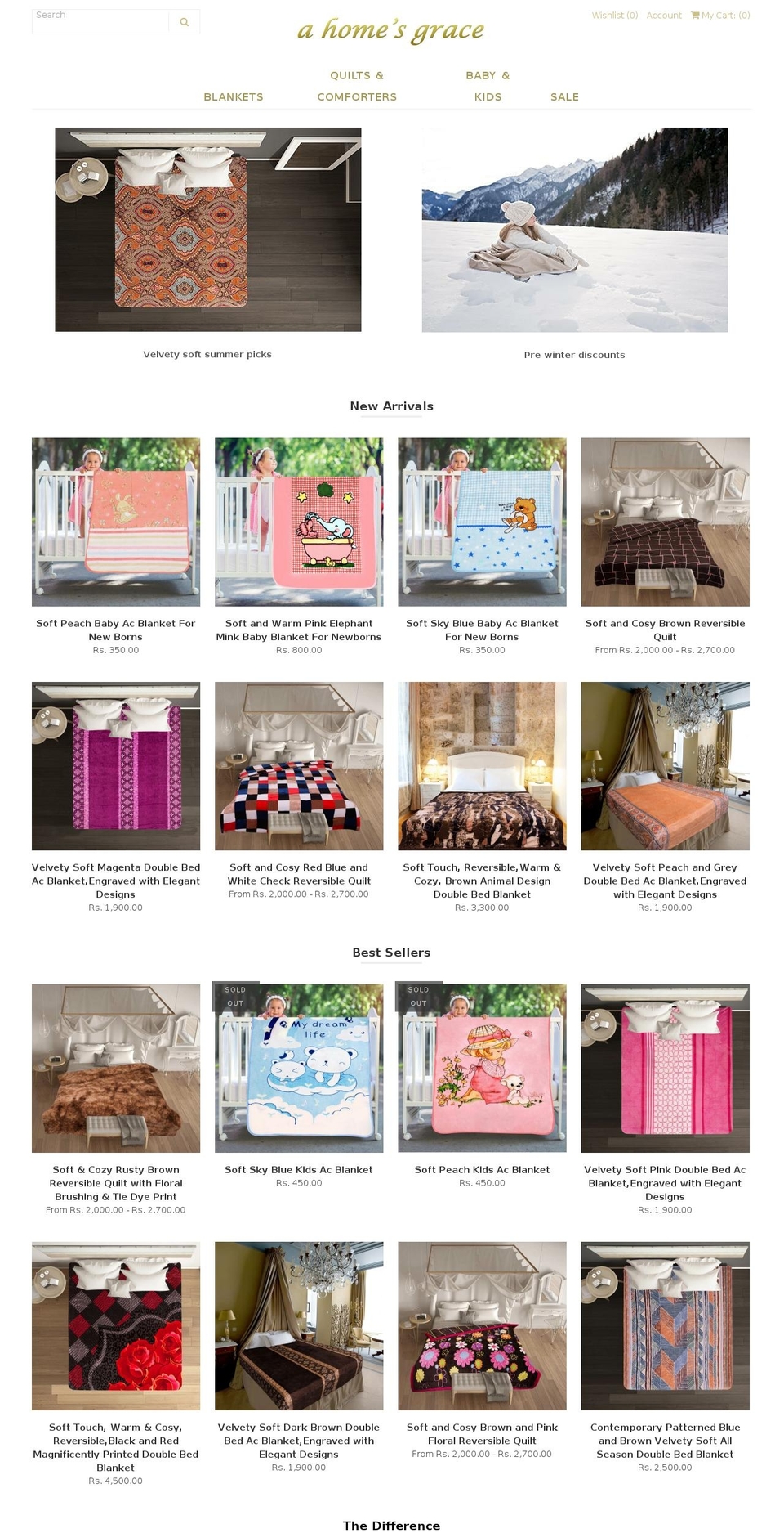 ahomesgrace.com shopify website screenshot