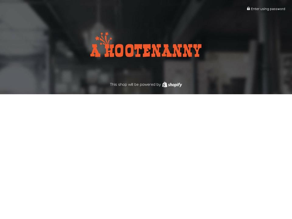 ahootenanny.com shopify website screenshot