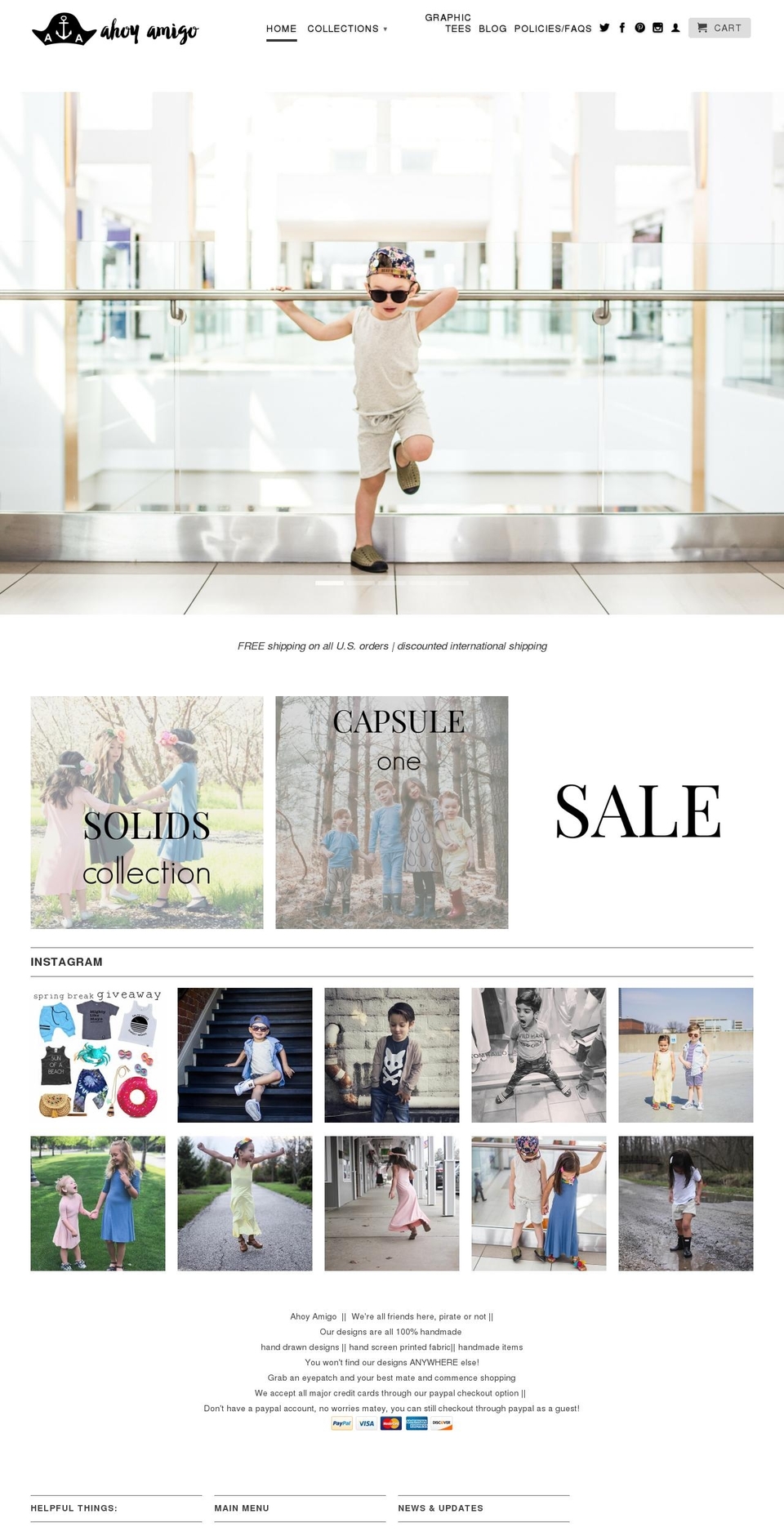 ahoyamigo.com shopify website screenshot