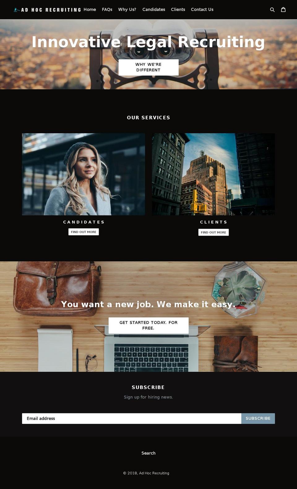 ahrecruiting.com — Shopify storefront screenshot