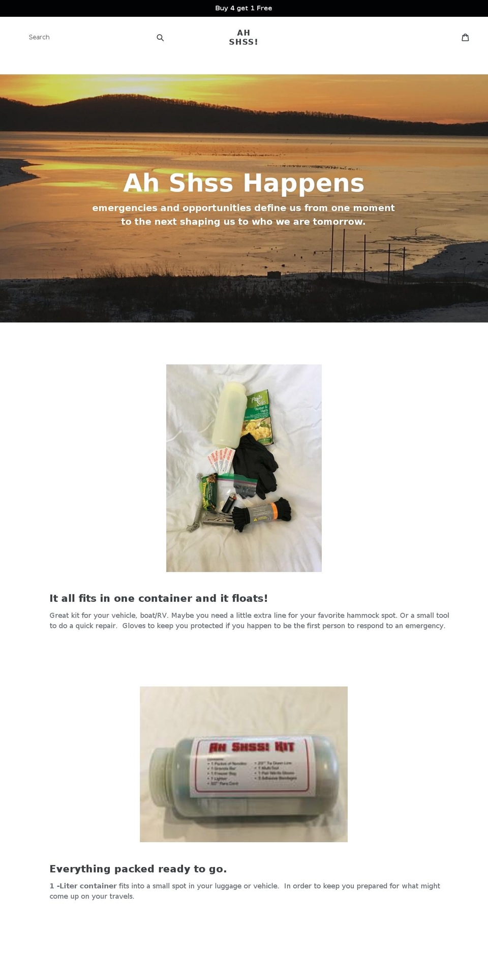 ahshss.com — Shopify storefront screenshot