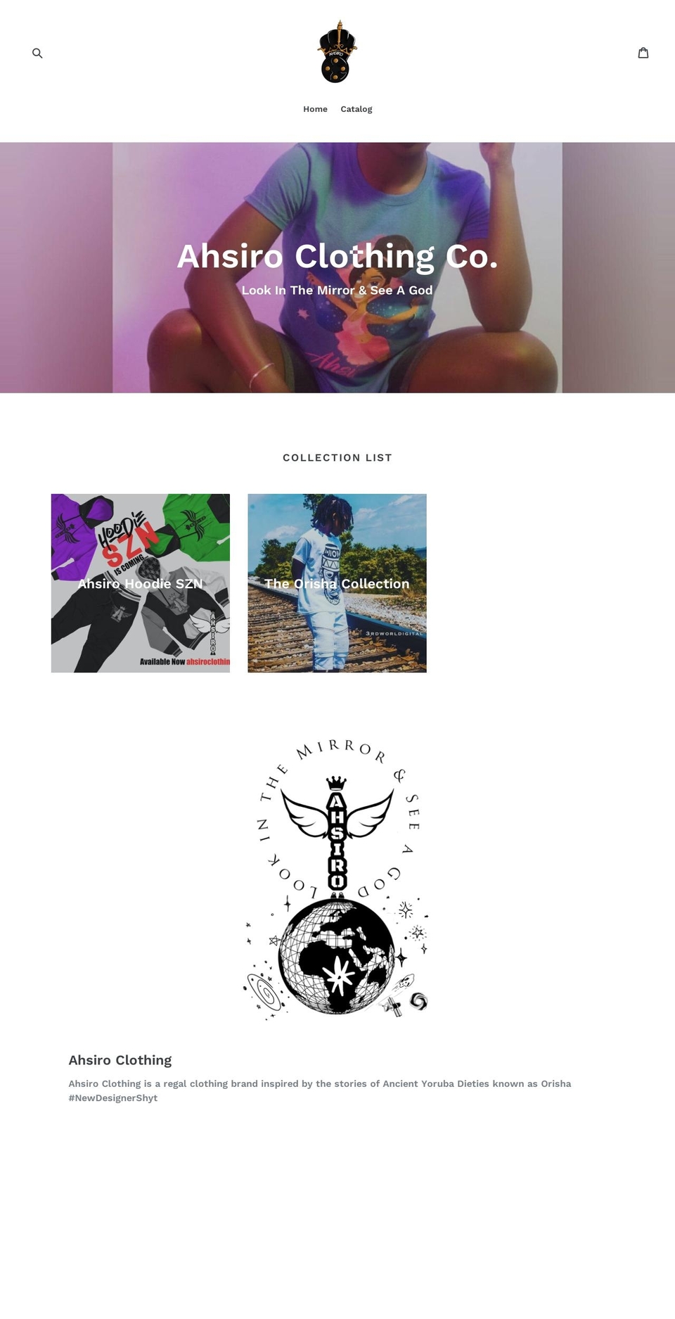 ahsiroclothing.shop shopify website screenshot