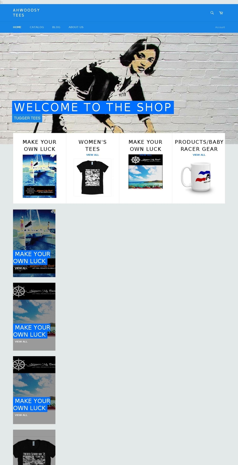 ahwoodsytees.com — Shopify storefront screenshot