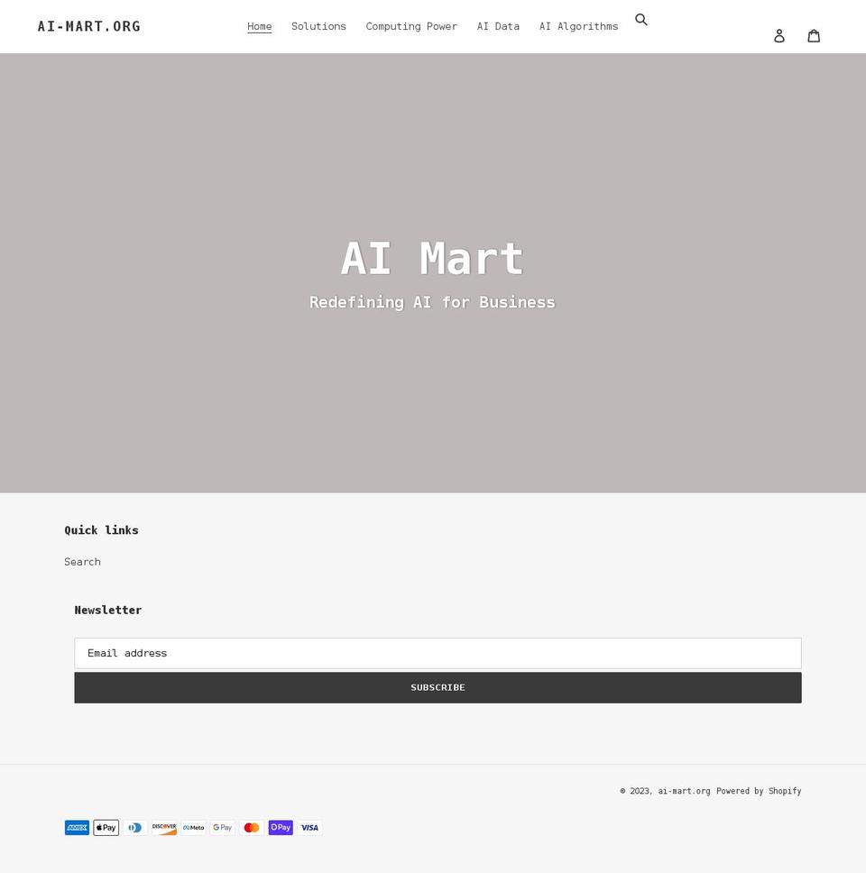 ai-mart.org shopify website screenshot